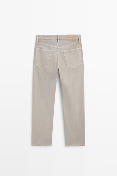 Tapered-fit denim-effect pants — STONE 6