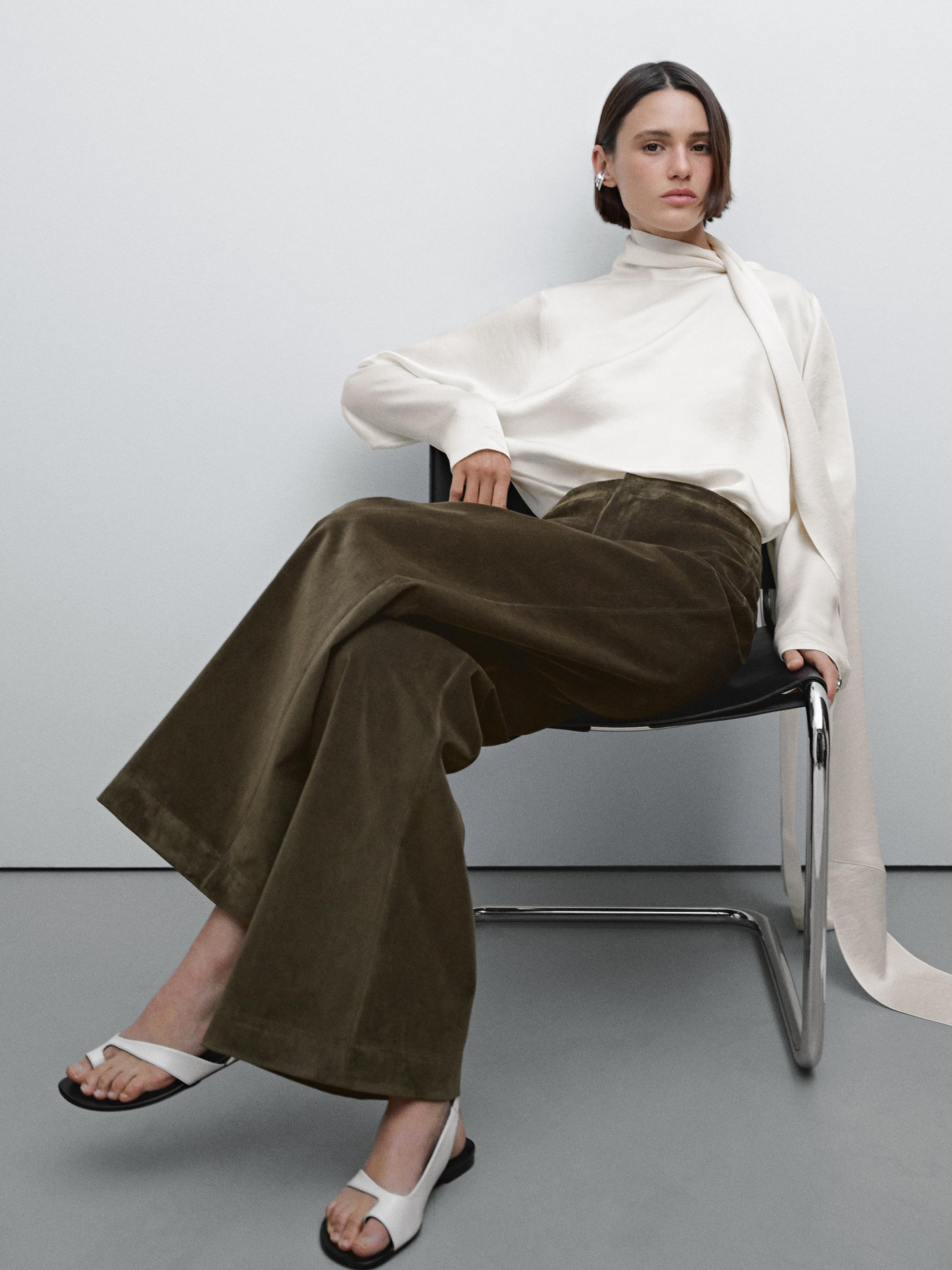 Velvet flared trousers - Studio