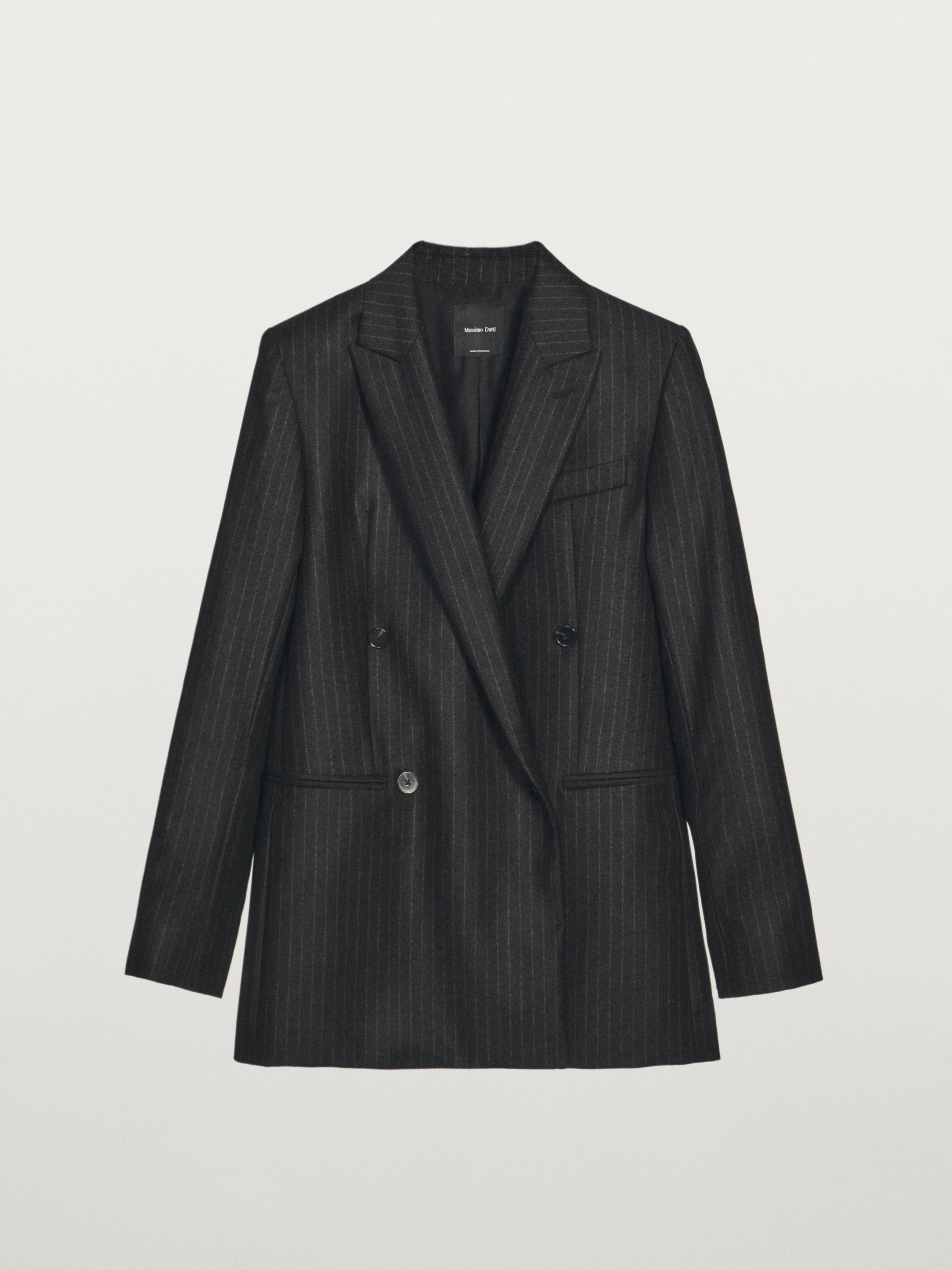 100% wool double-breasted blazer