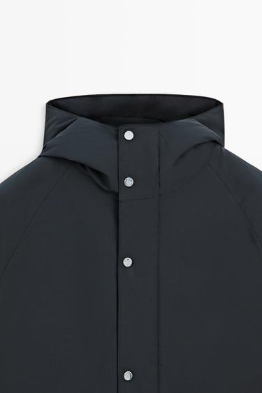 Short quilted parka with pocket details — NAVY BLUE 9