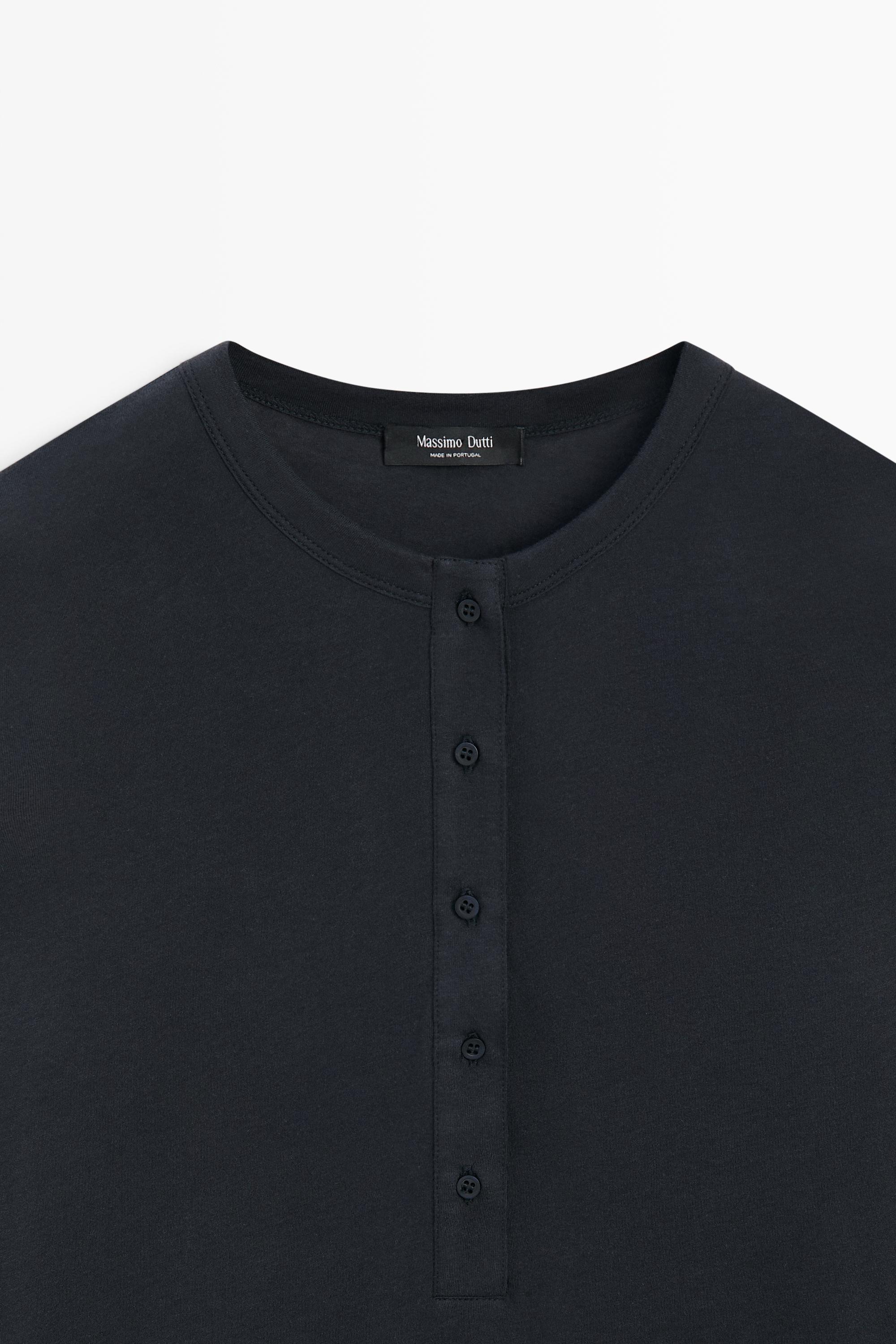 100% cotton long sleeve T-shirt — BLUE