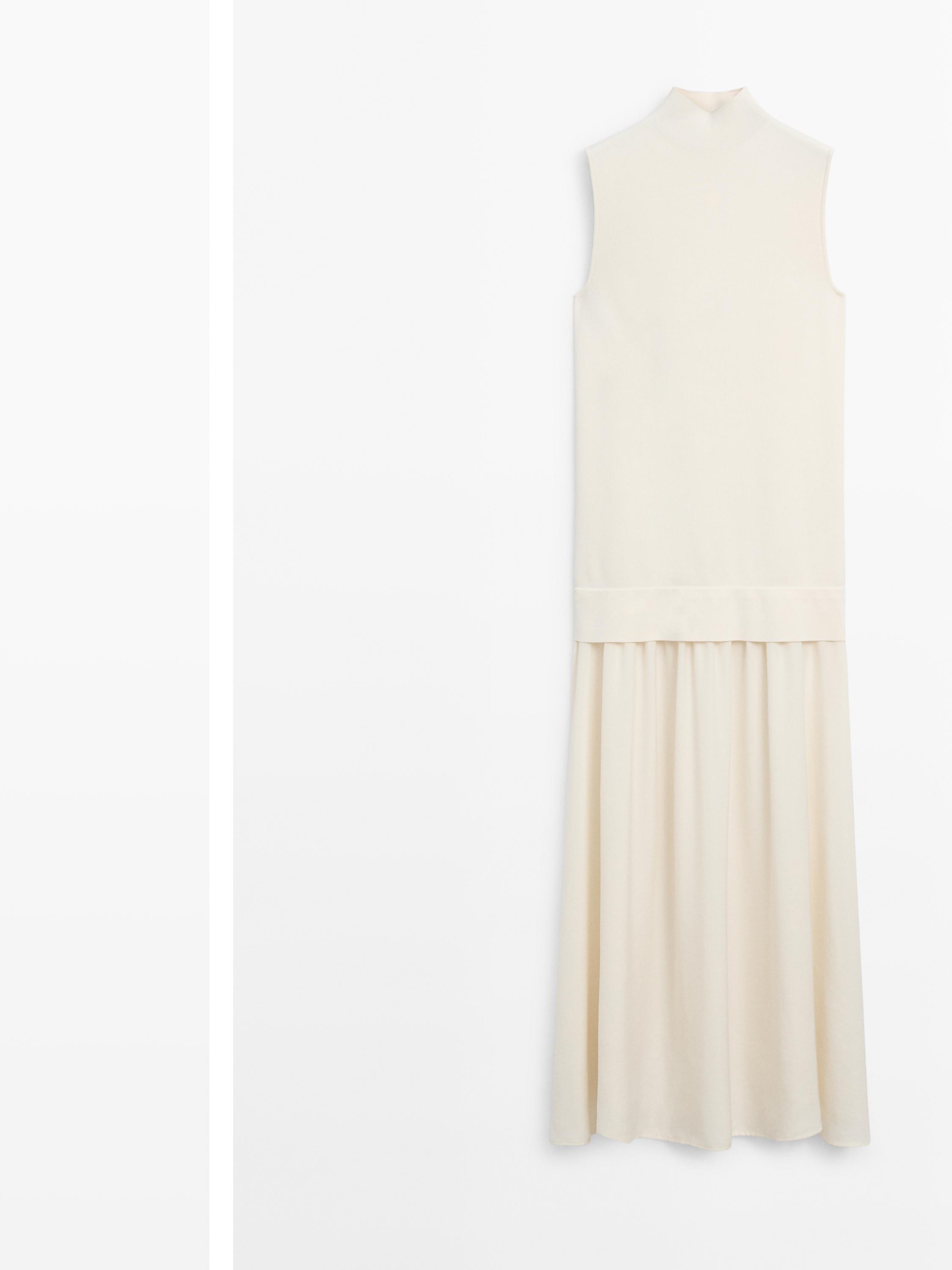 Matching knit midi dress — CREAM