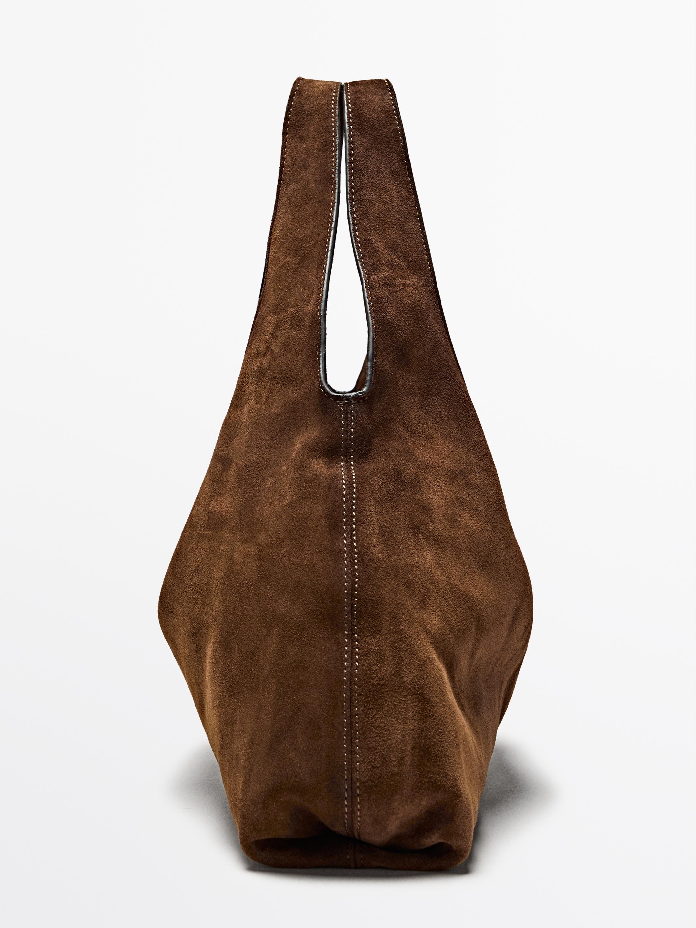 Medium split leather lady bag