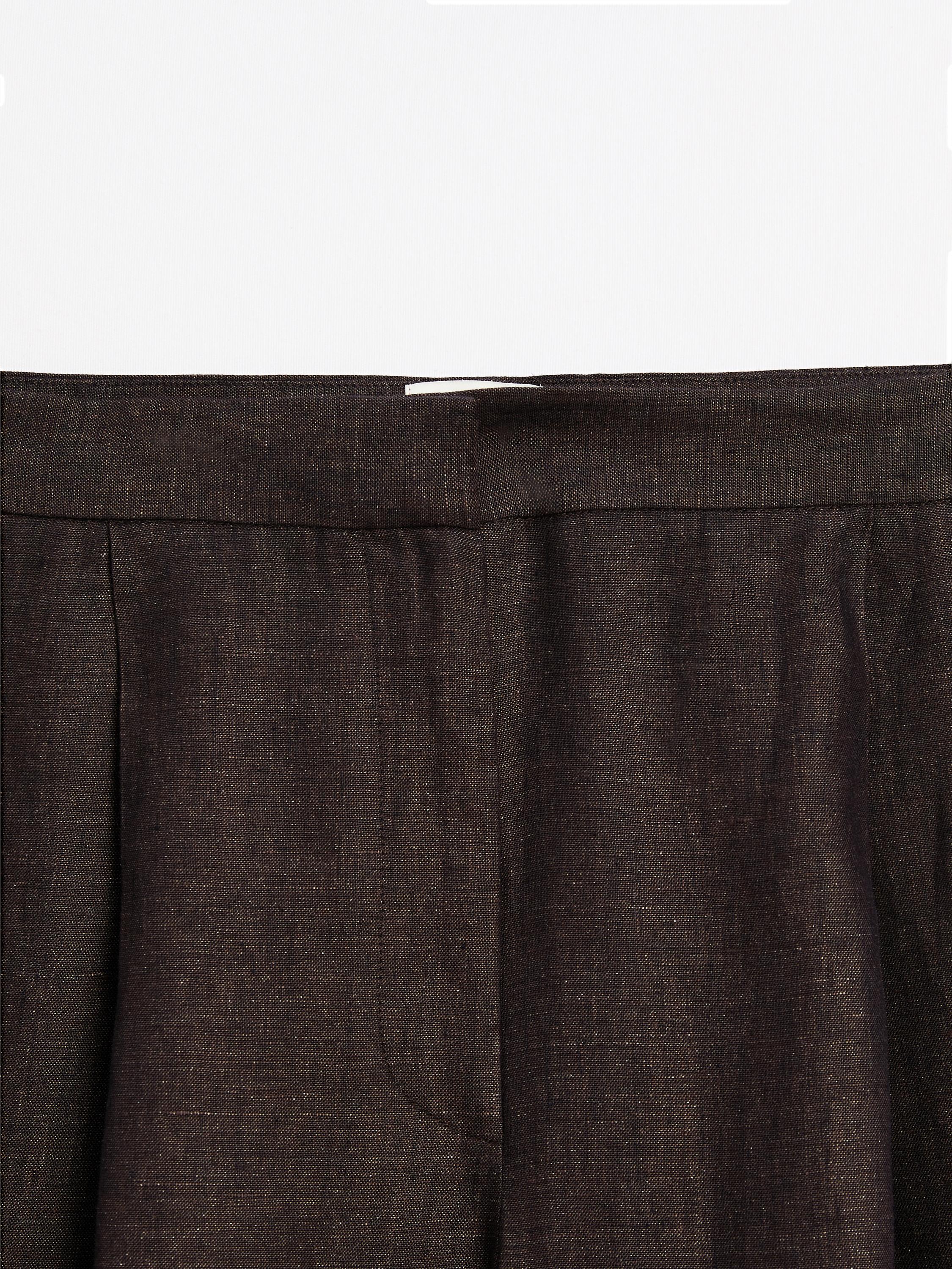 Melange linen darted trousers - Limited Edition