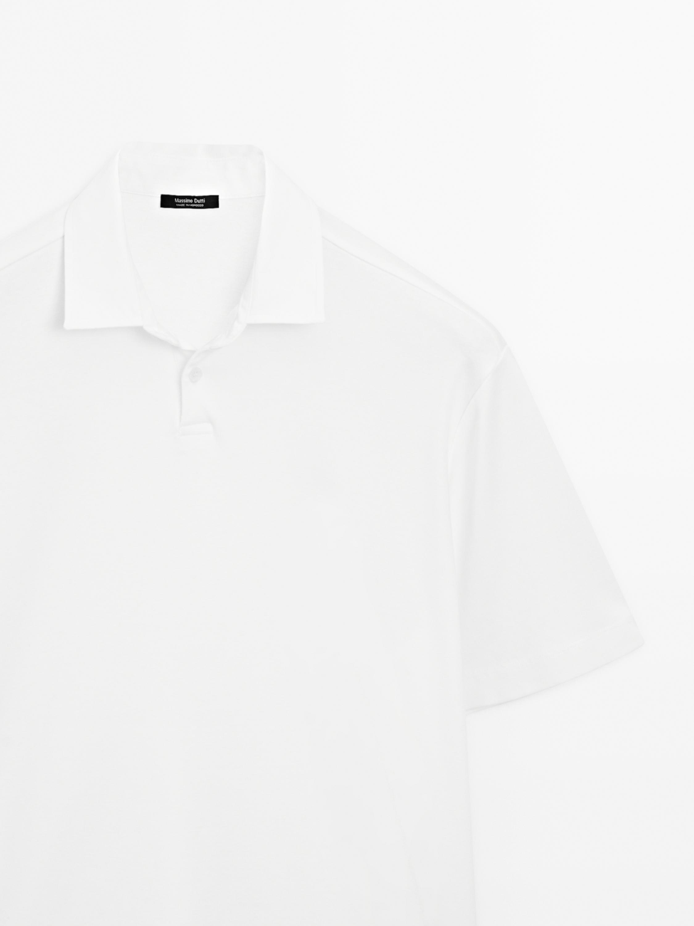 Short sleeve cotton polo shirt