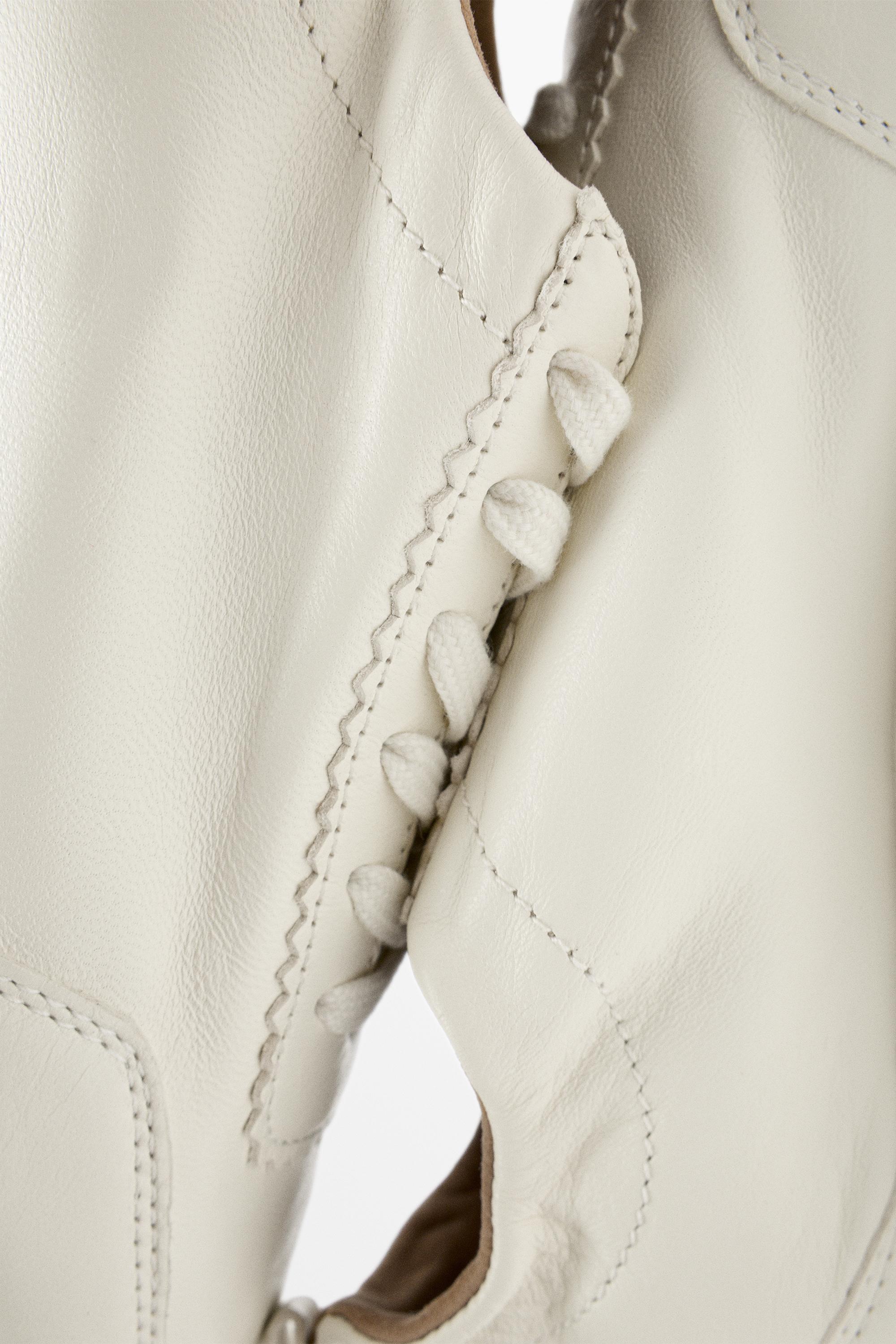 Soft leather trainers — WHITE