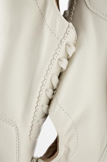 Soft leather trainers — WHITE 6