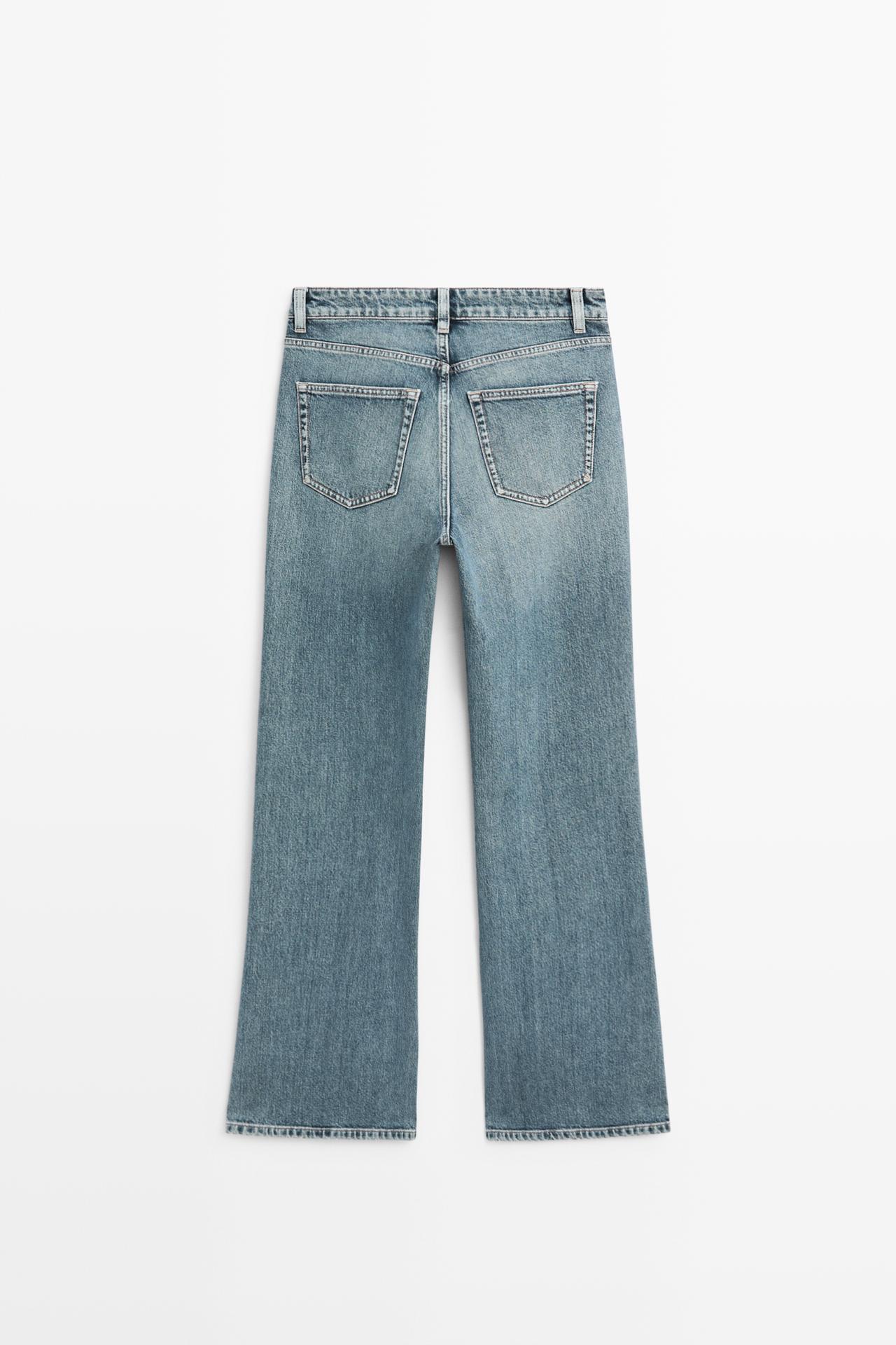 High-waist boot-cut jeans — MEDIUM BLUE