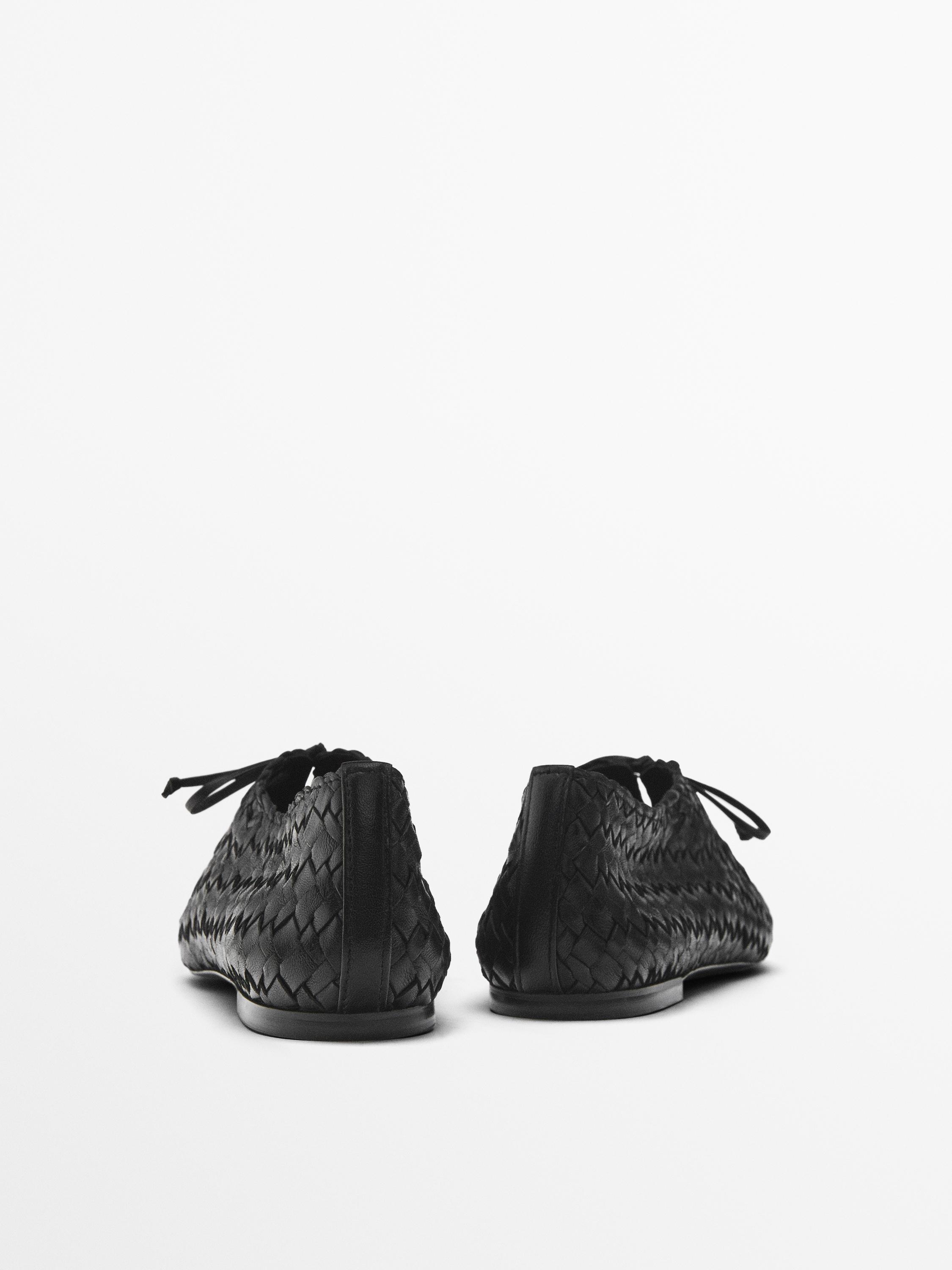 Braided ballet flats