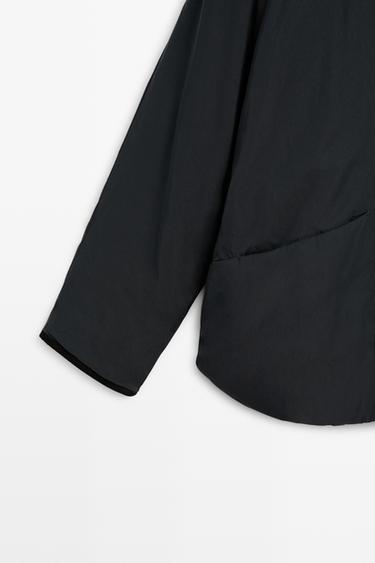 Quilted corduroy-collar parka — NAVY BLUE 7