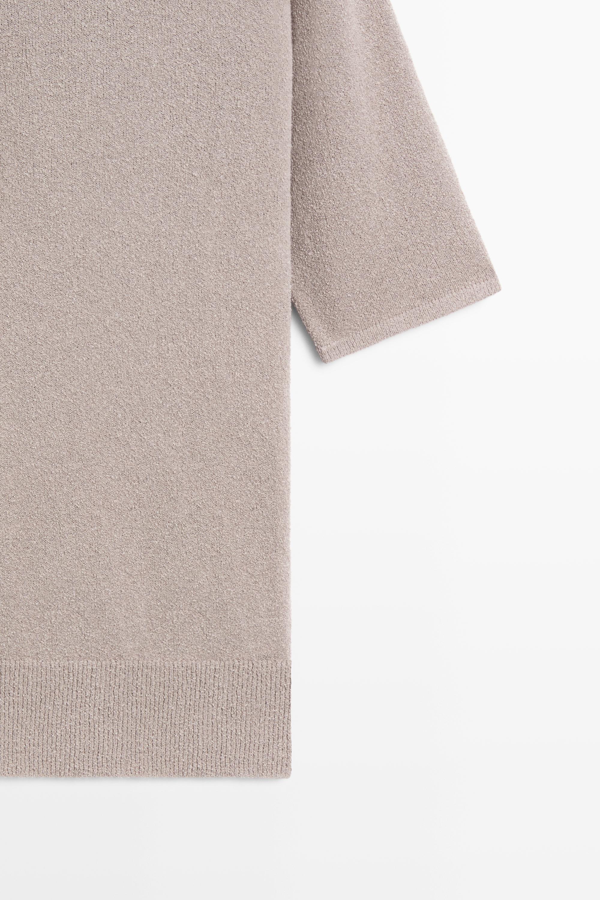 STUDIO Cotton Blend Button-Front Knit Sweater — MOLE BROWN