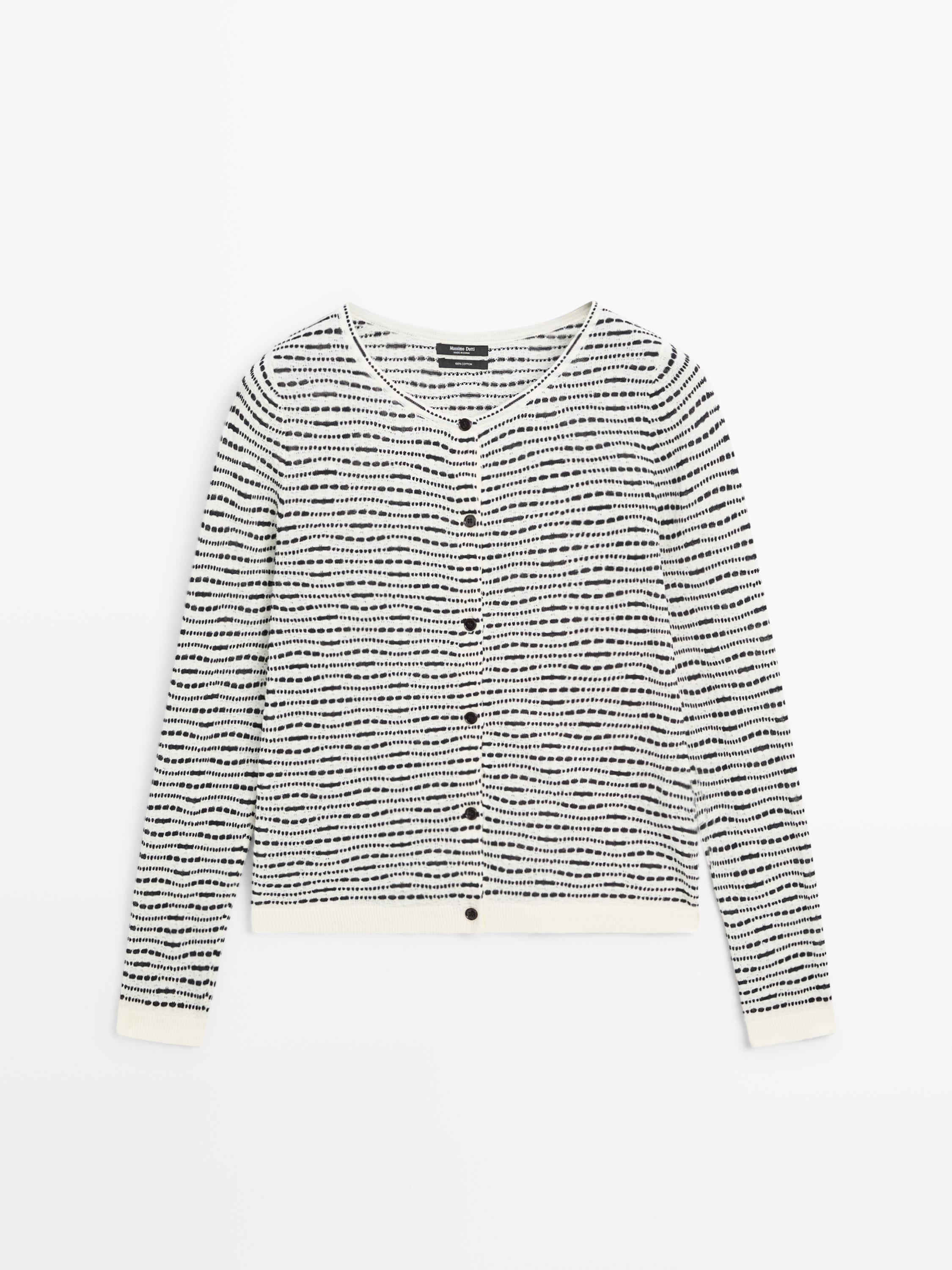 100% cotton knit cardigan