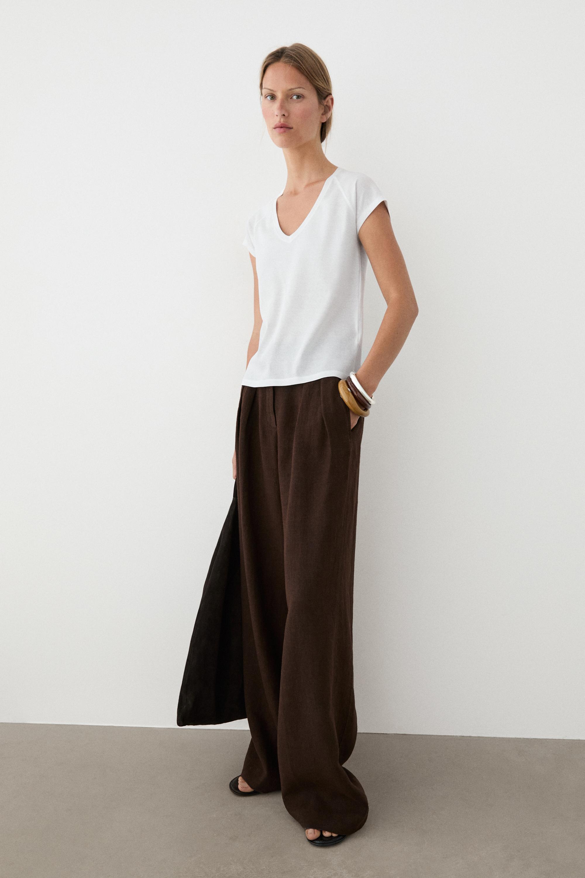 100% mercerised cotton T-shirt — WHITE