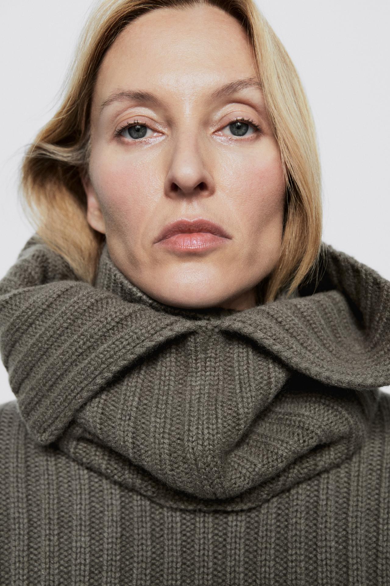 Wool-cashmere knit infinity scarf - LIMITED EDITION — GREY