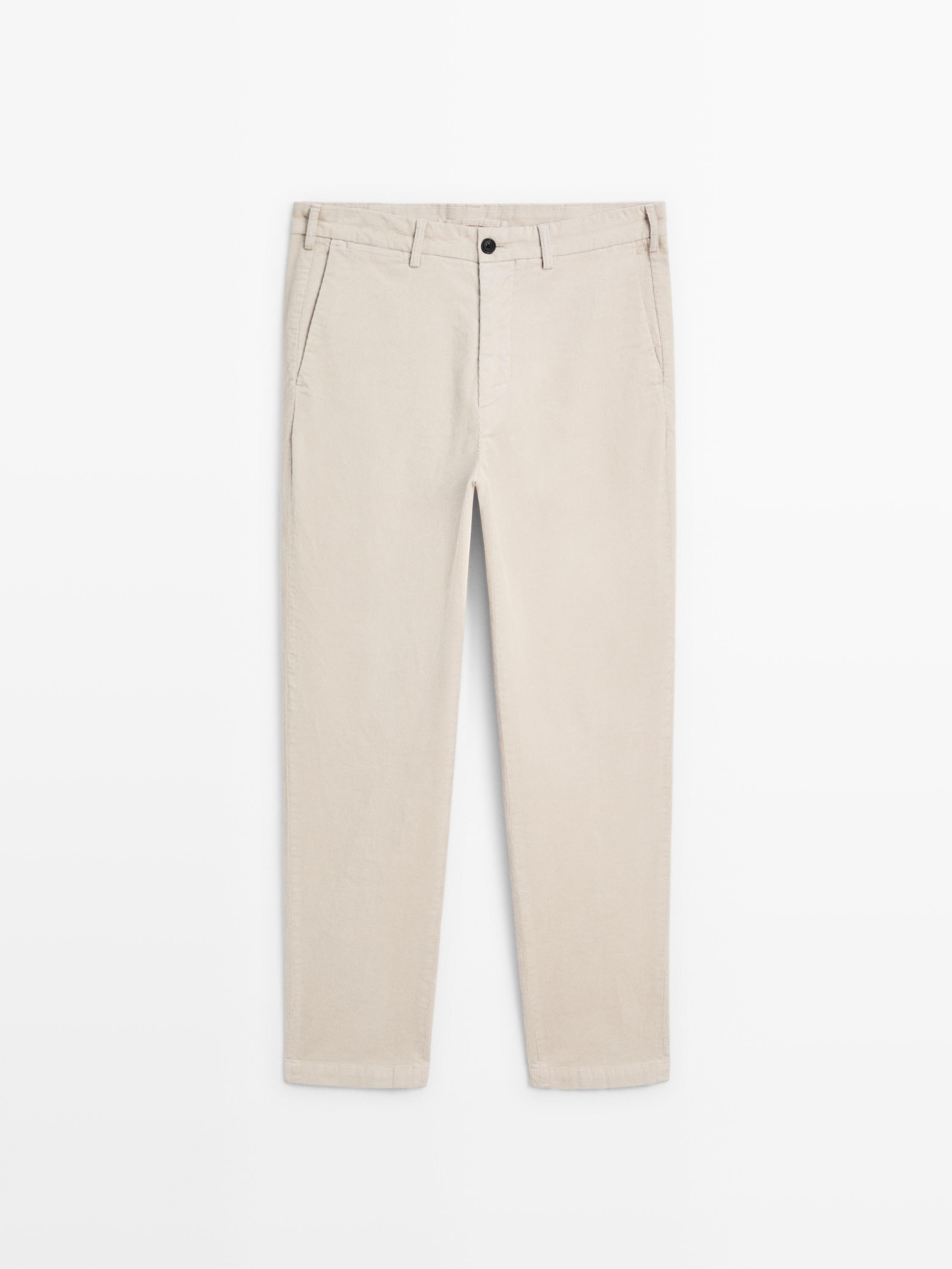 Slim fit corduroy trousers