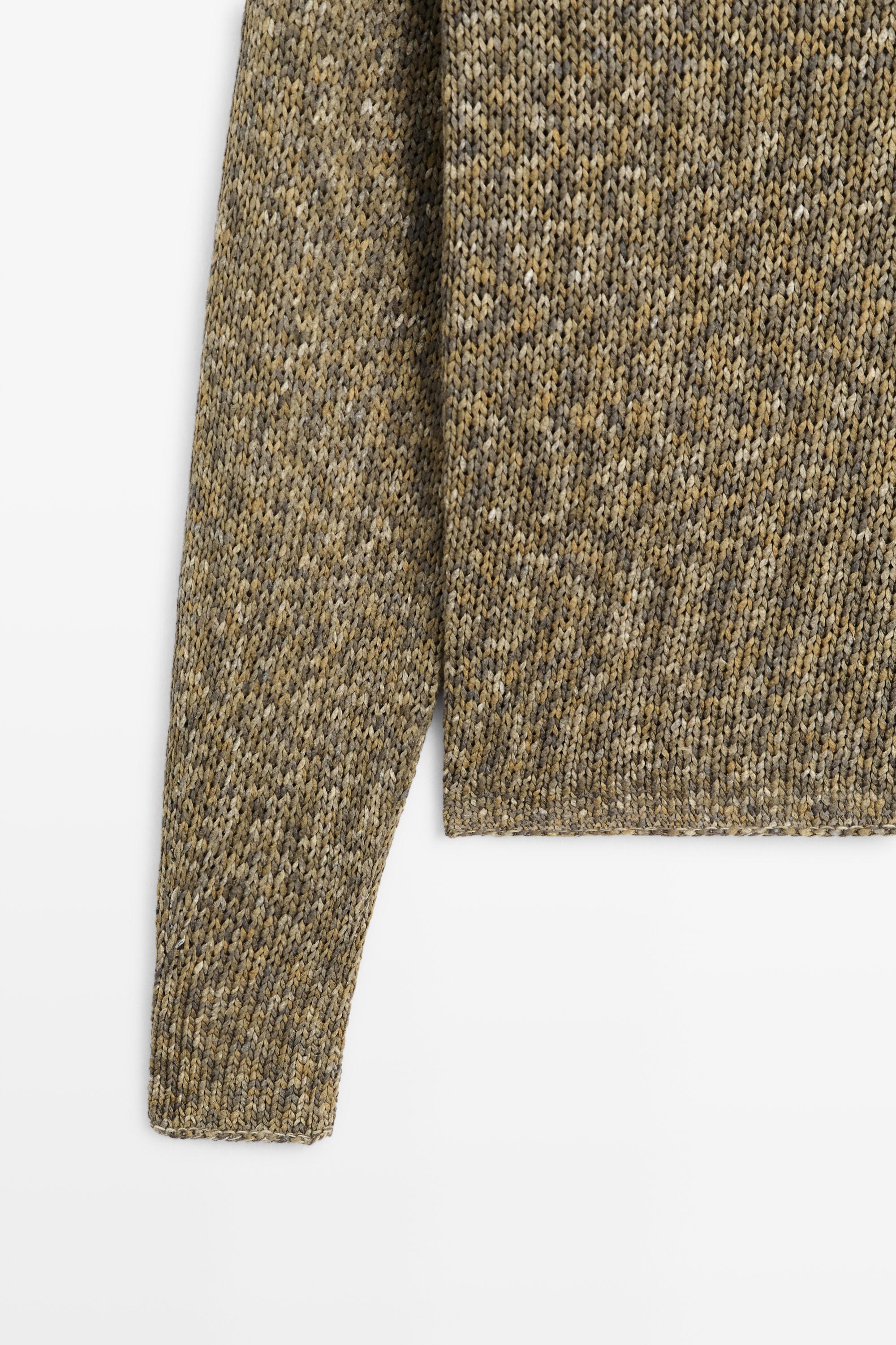 Cotton boat neck sweater — GREEN