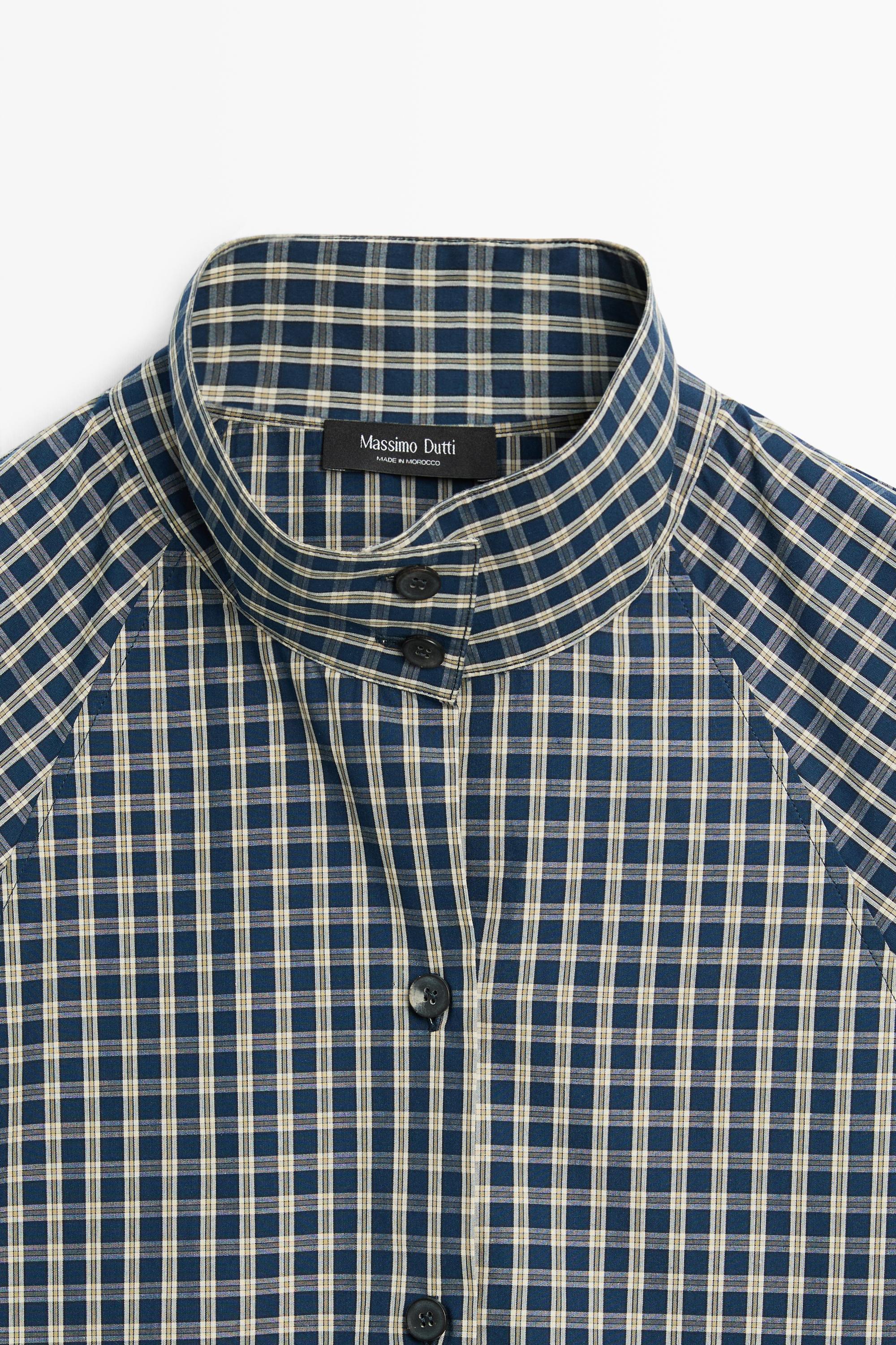 100% cotton check shirt — BLUE