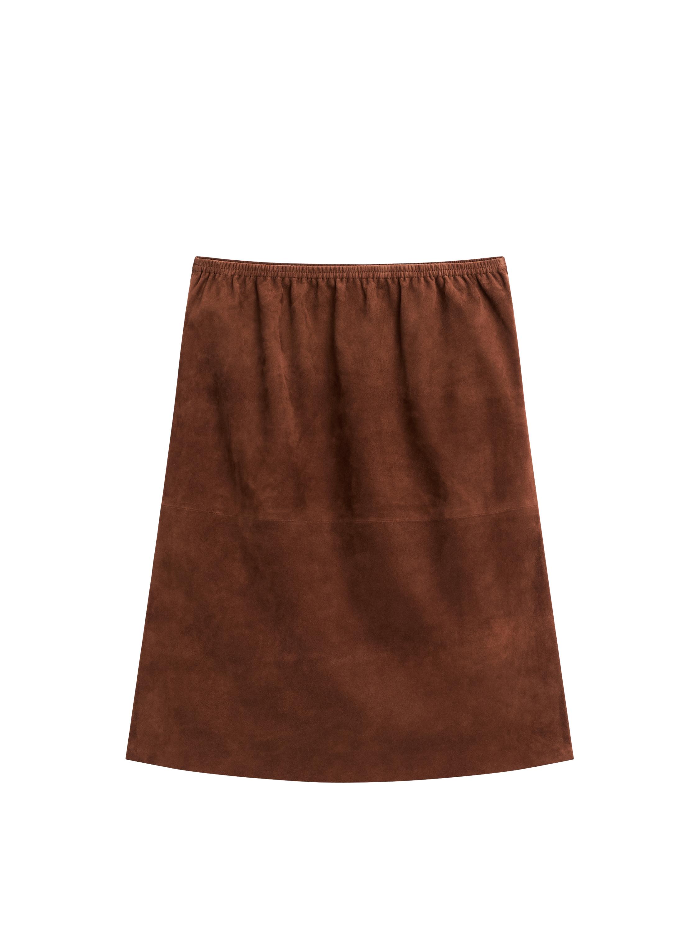 ★ Massimo Dutti★ Straight fit suede leather skirt 0533399 Straight suede leather midi skirt · Sand · Bags And