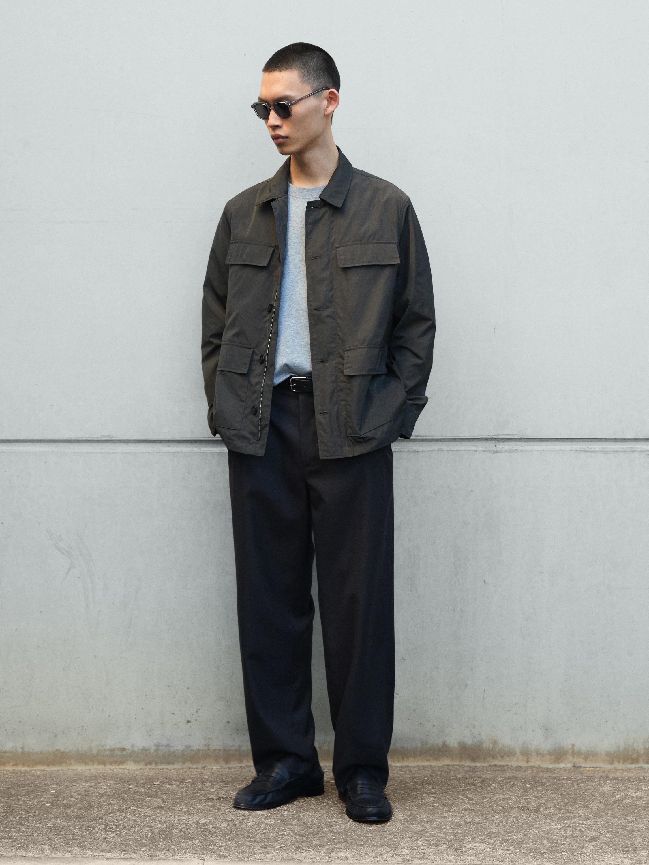 Lightweight jacket with pockets — KHAKI