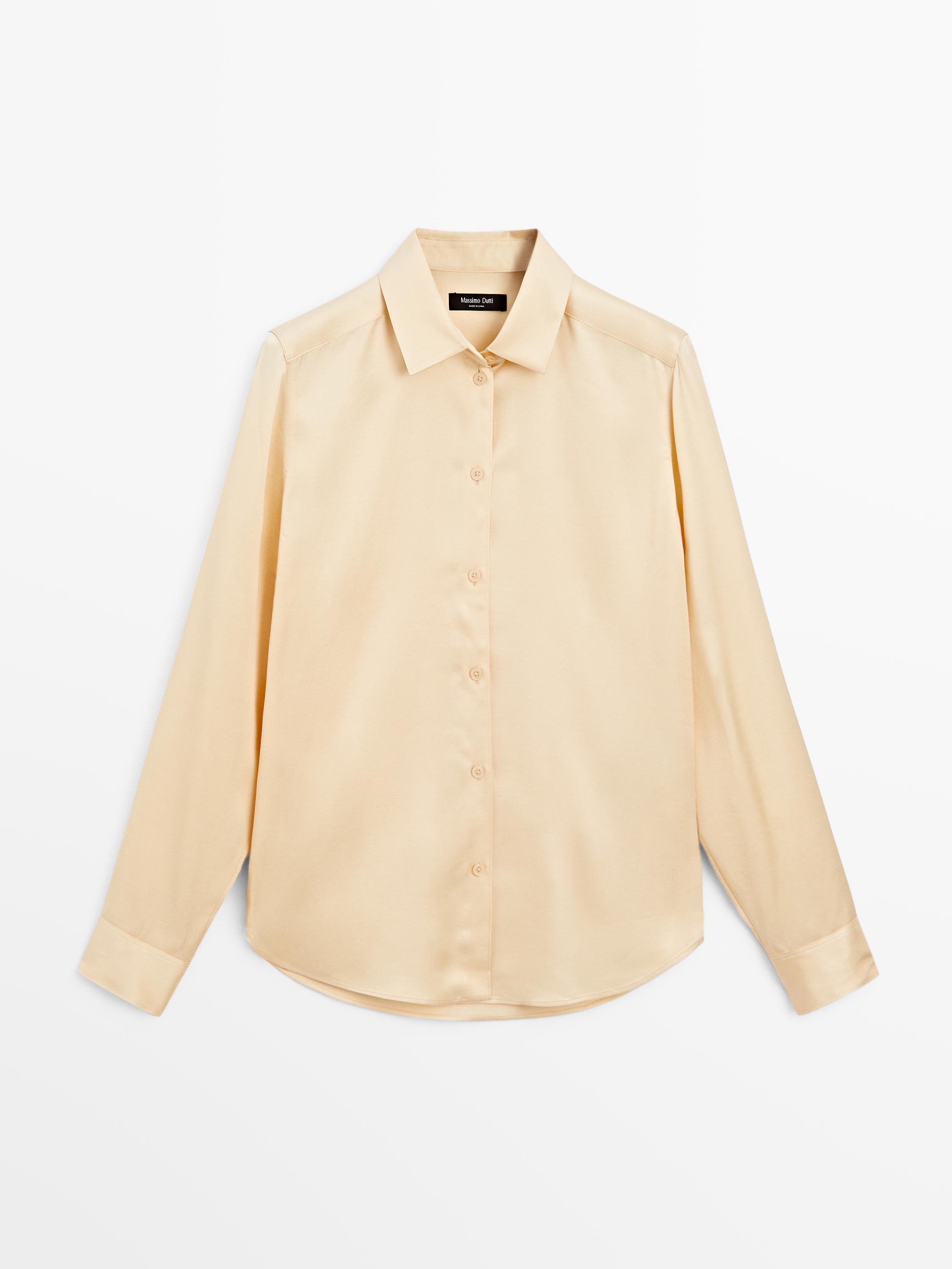 Flowing satin shirt