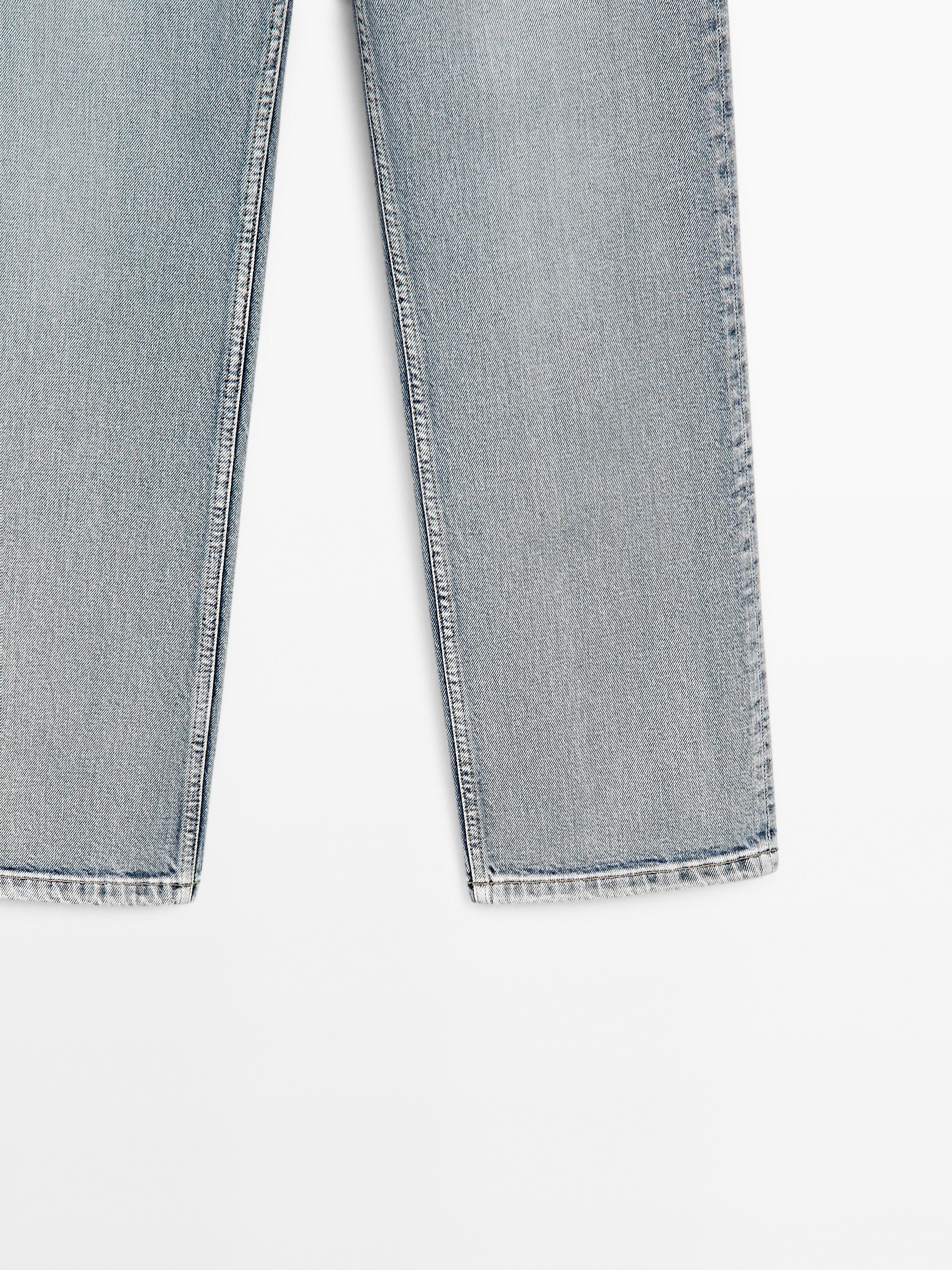 Jeans de cintura média straight