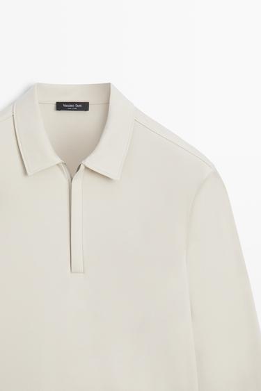 Long sleeve zip detail polo — ICE 4