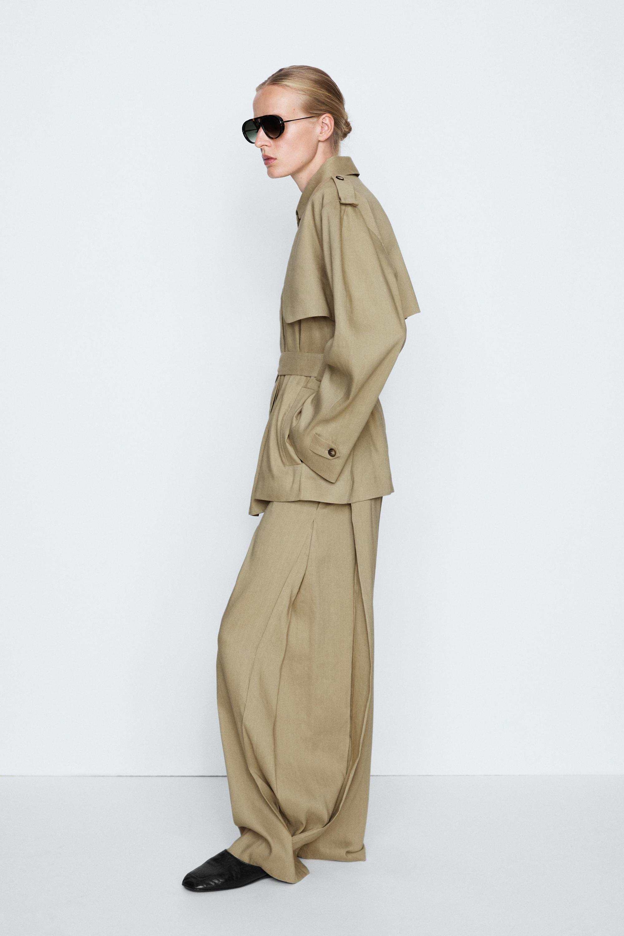 Trench corto in lino - STUDIO