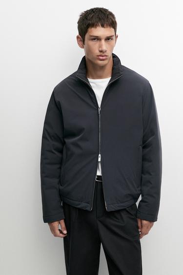 Lightweight quilted down bomber jacket — Light Blue 3