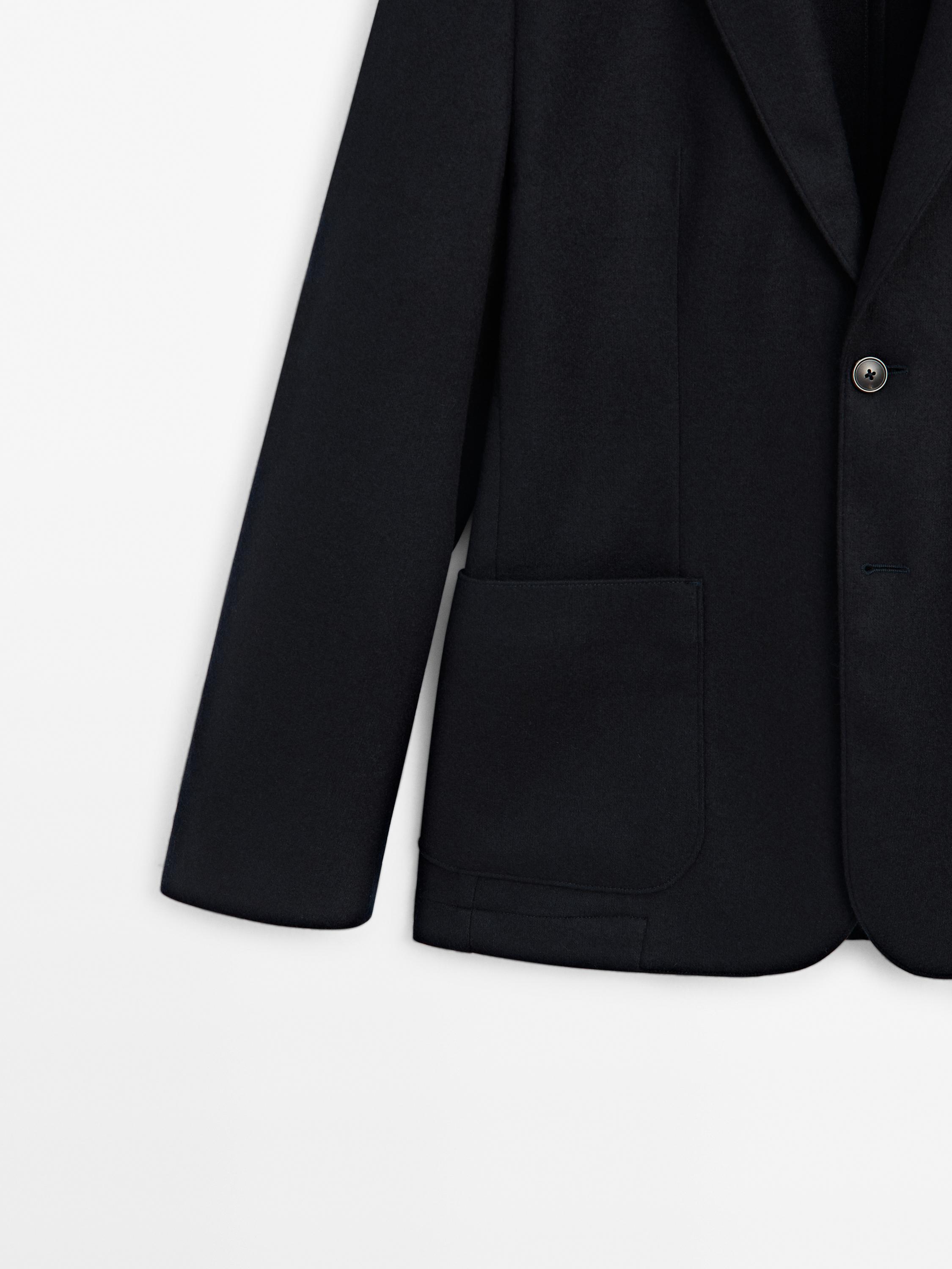 100% wool flowing blazer