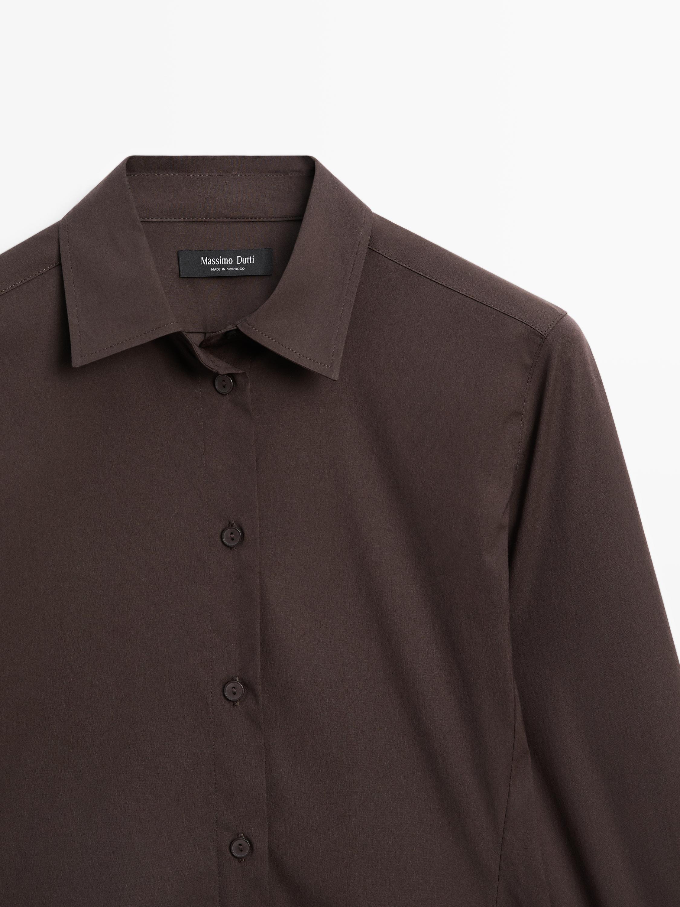 Cotton blend stretch shirt