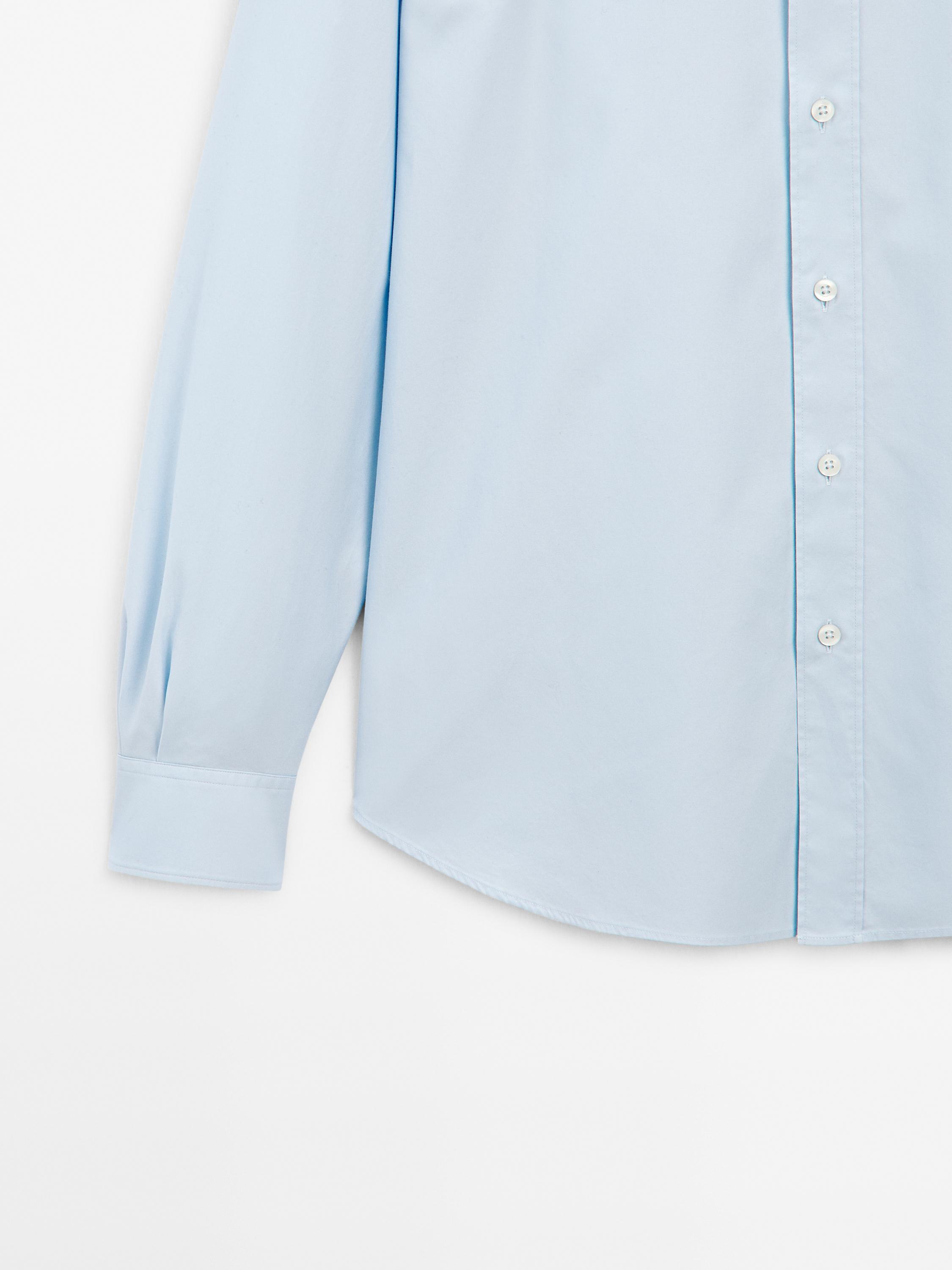 Regular fit 100% cotton twill shirt
