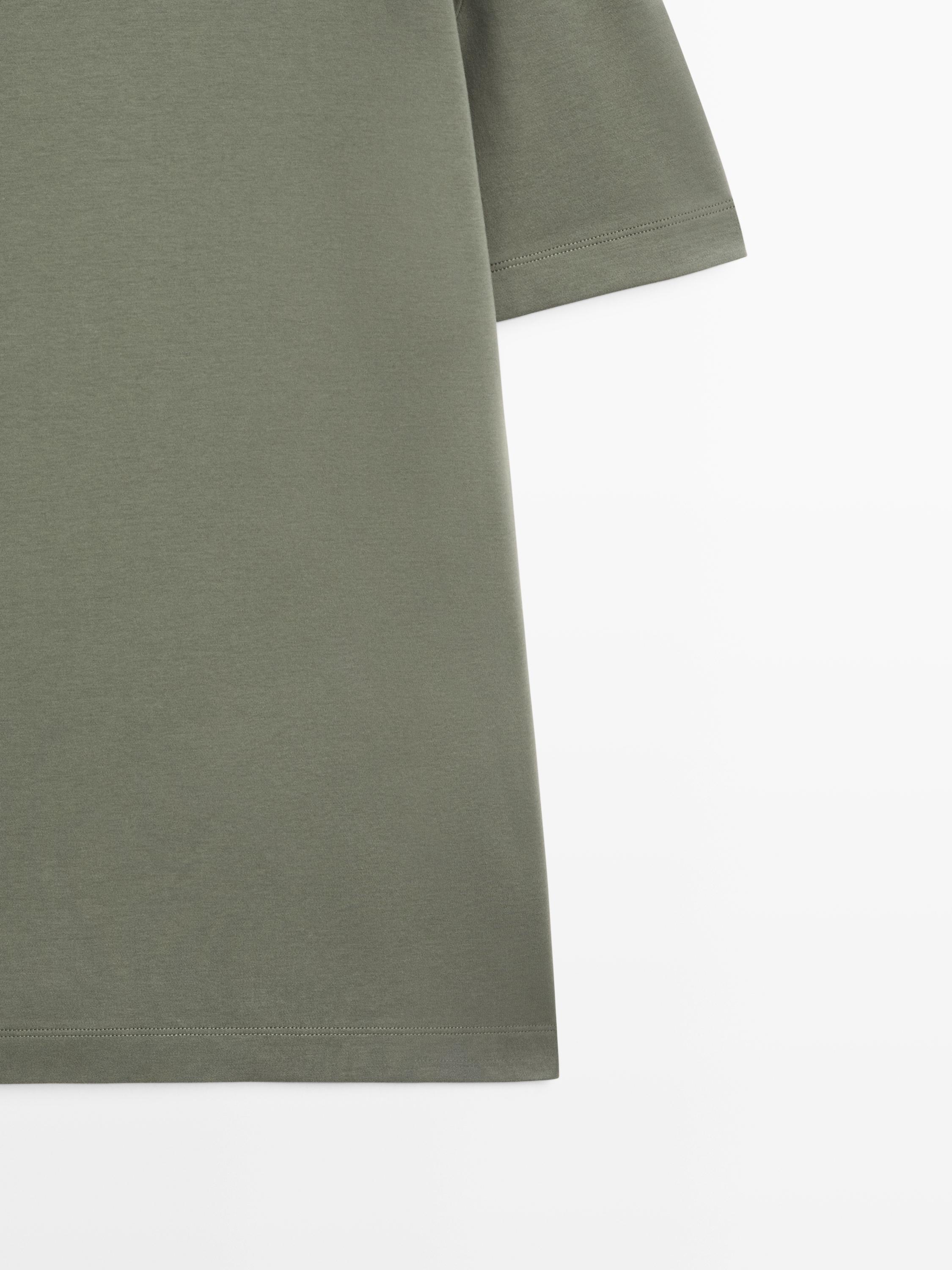 100% cotton short sleeve T-shirt — MOSS GREEN
