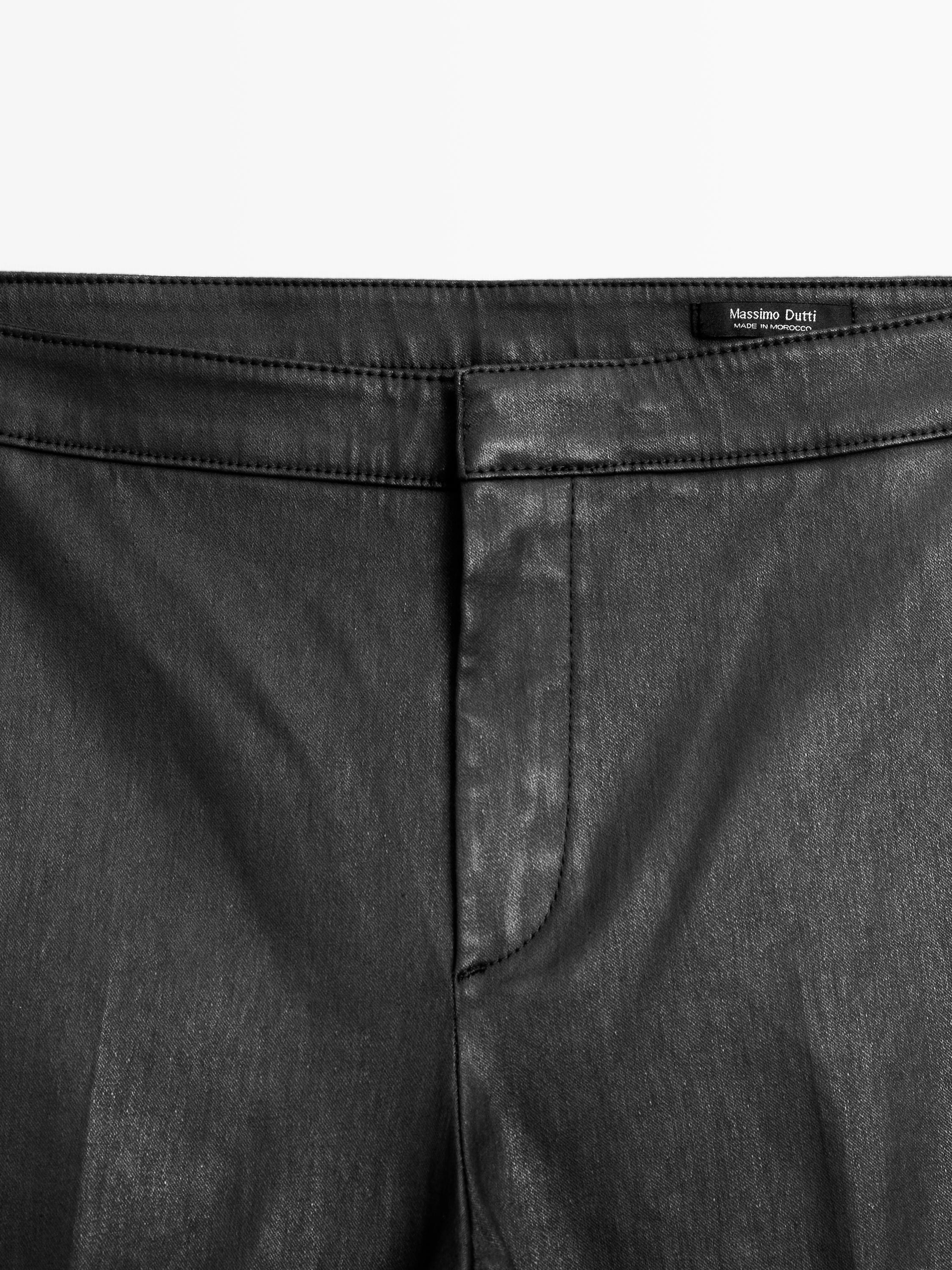 Flared cropped trousers