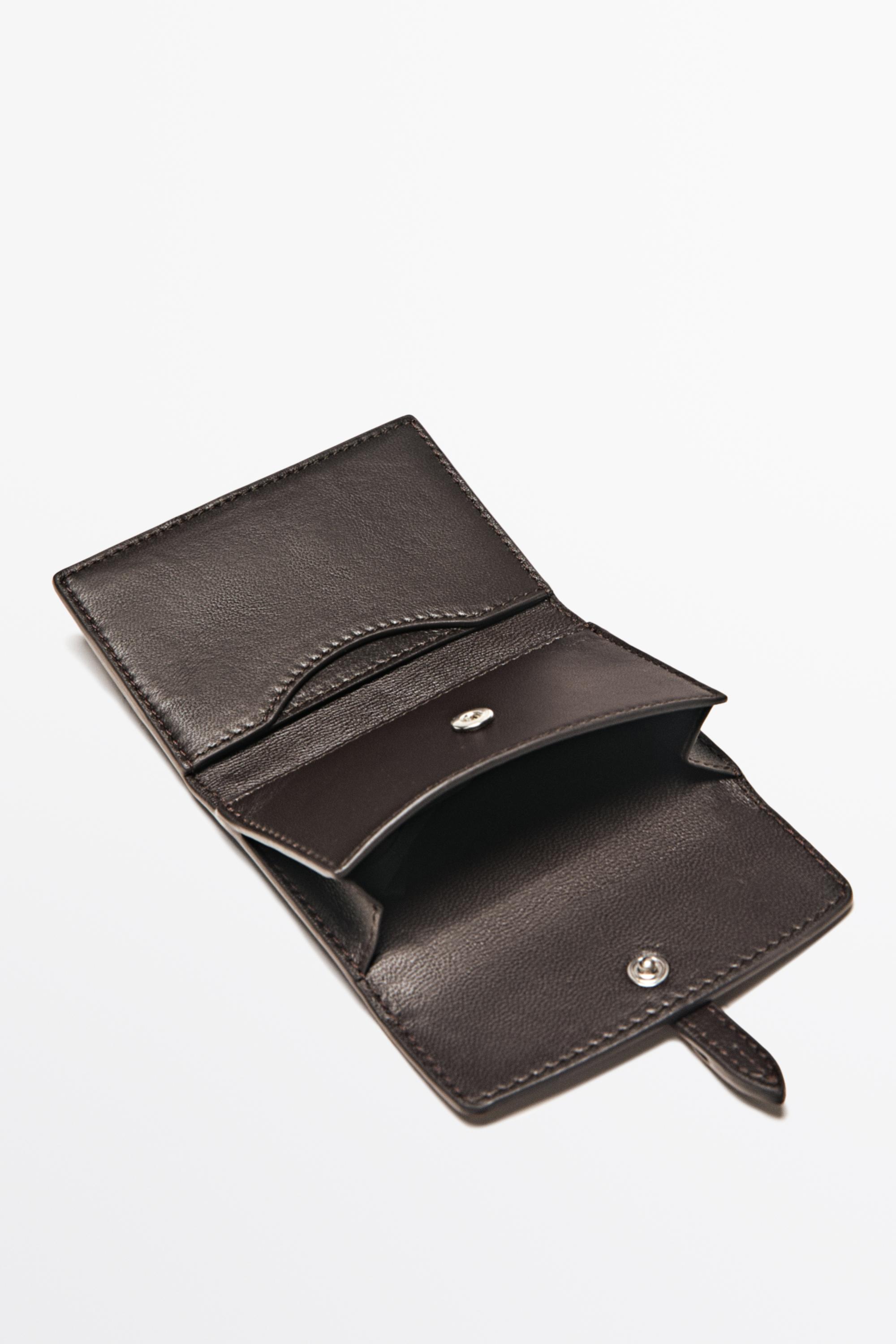 Nappa leather wallet — BROWN