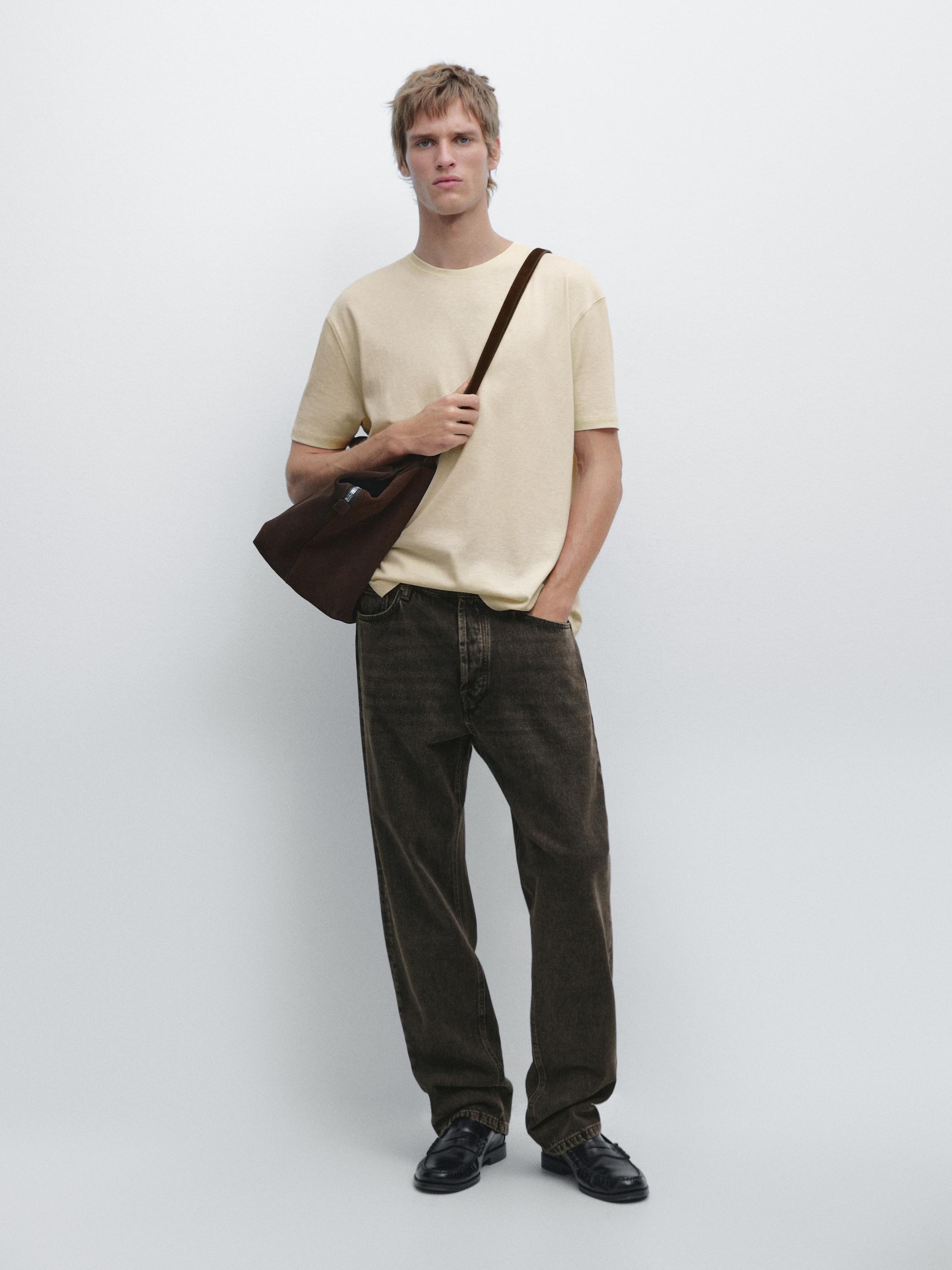 Short sleeve cotton blend T-shirt