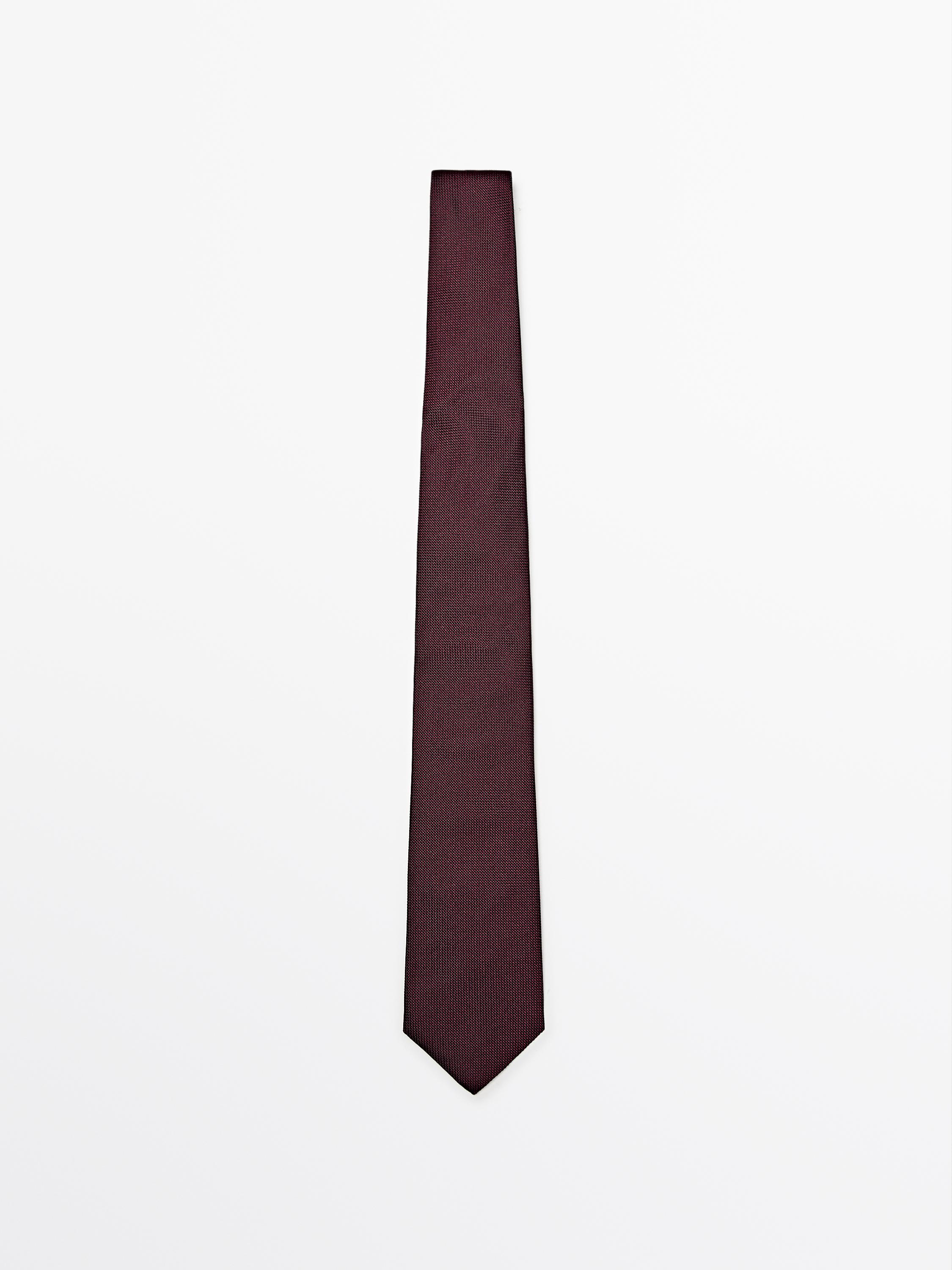 100% mulberry silk polka dot tie — MAROON
