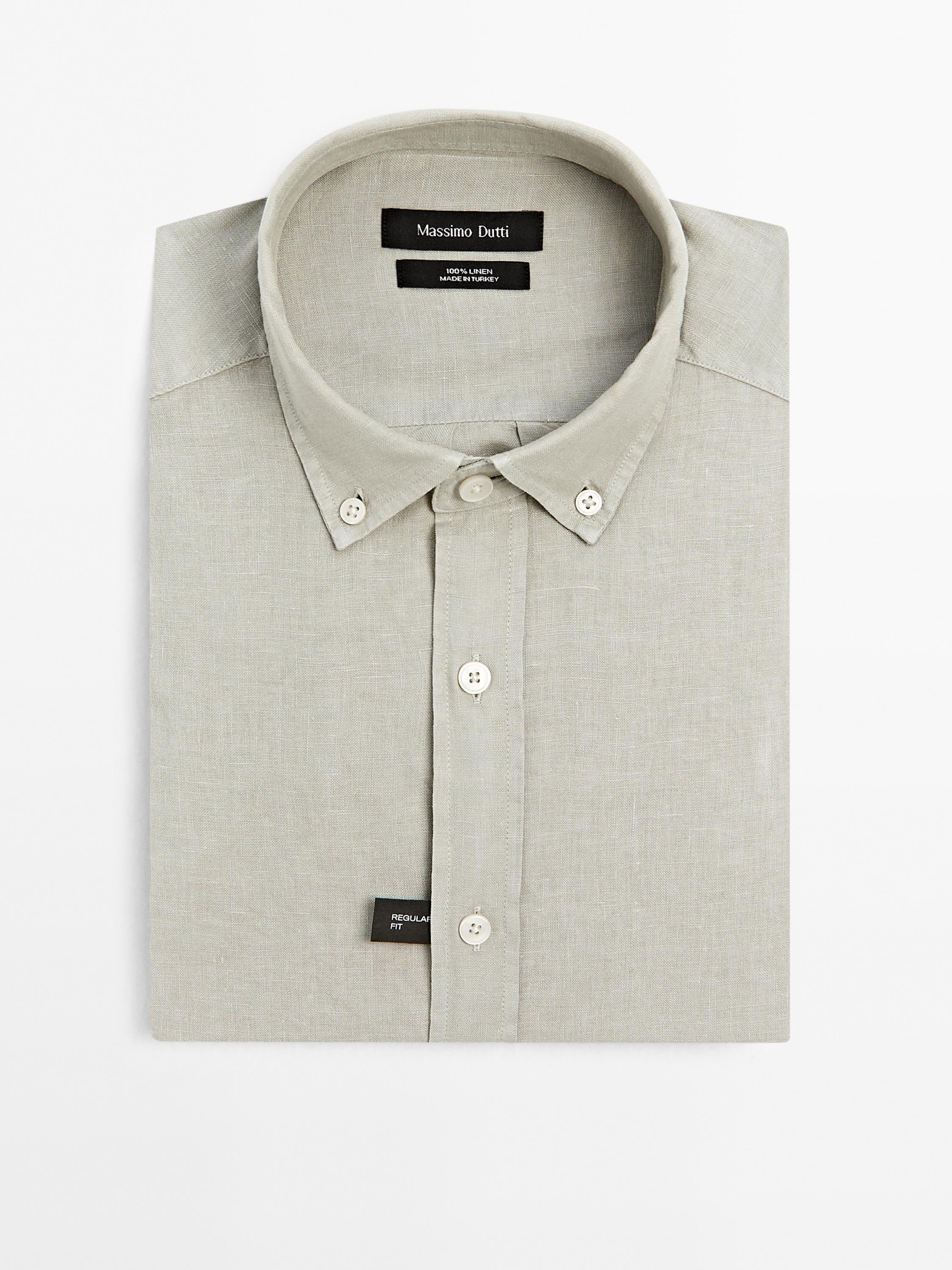 100% linen regular fit shirt