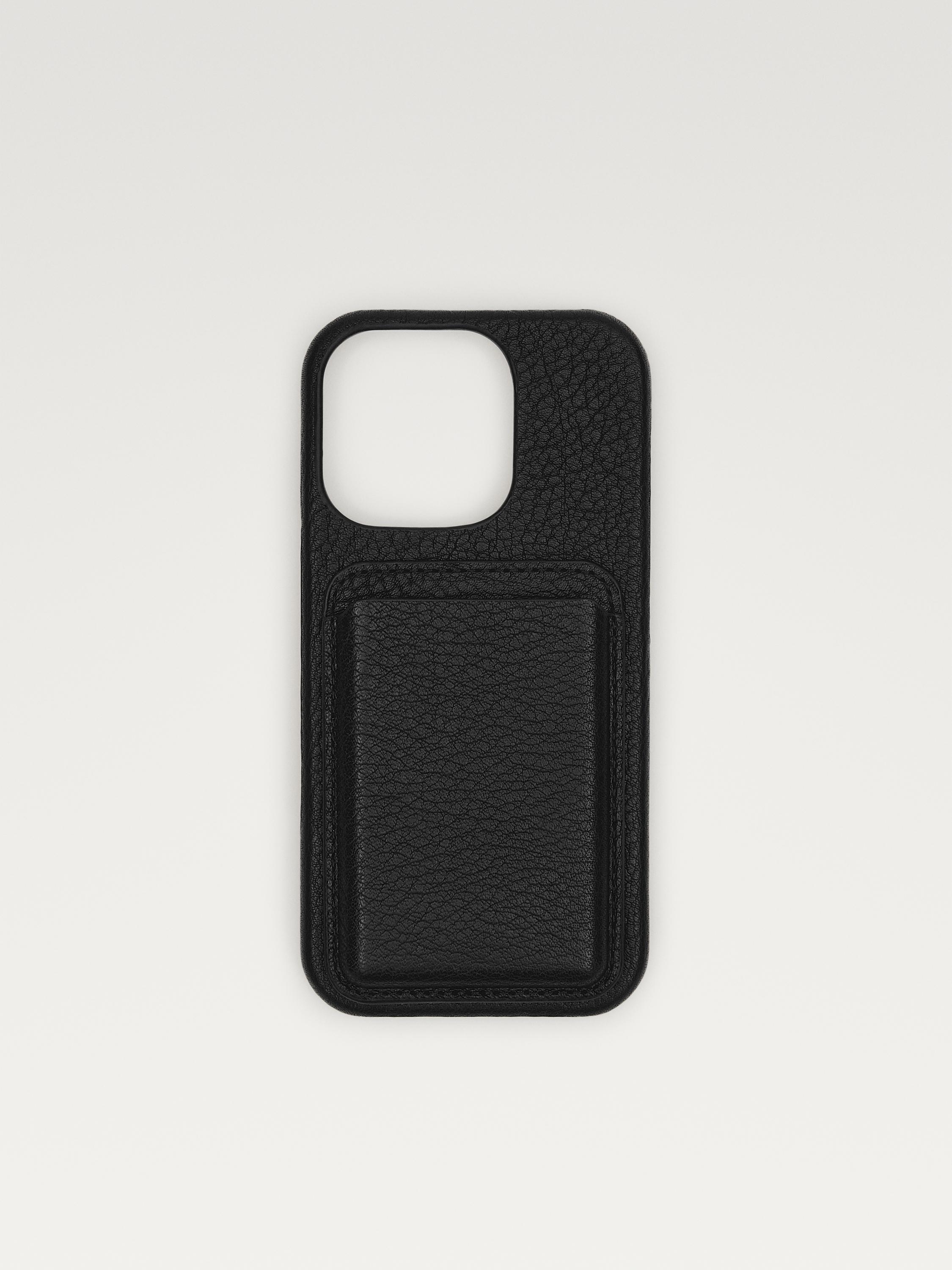 Nappa leather iPhone 16 Pro case — BLACK
