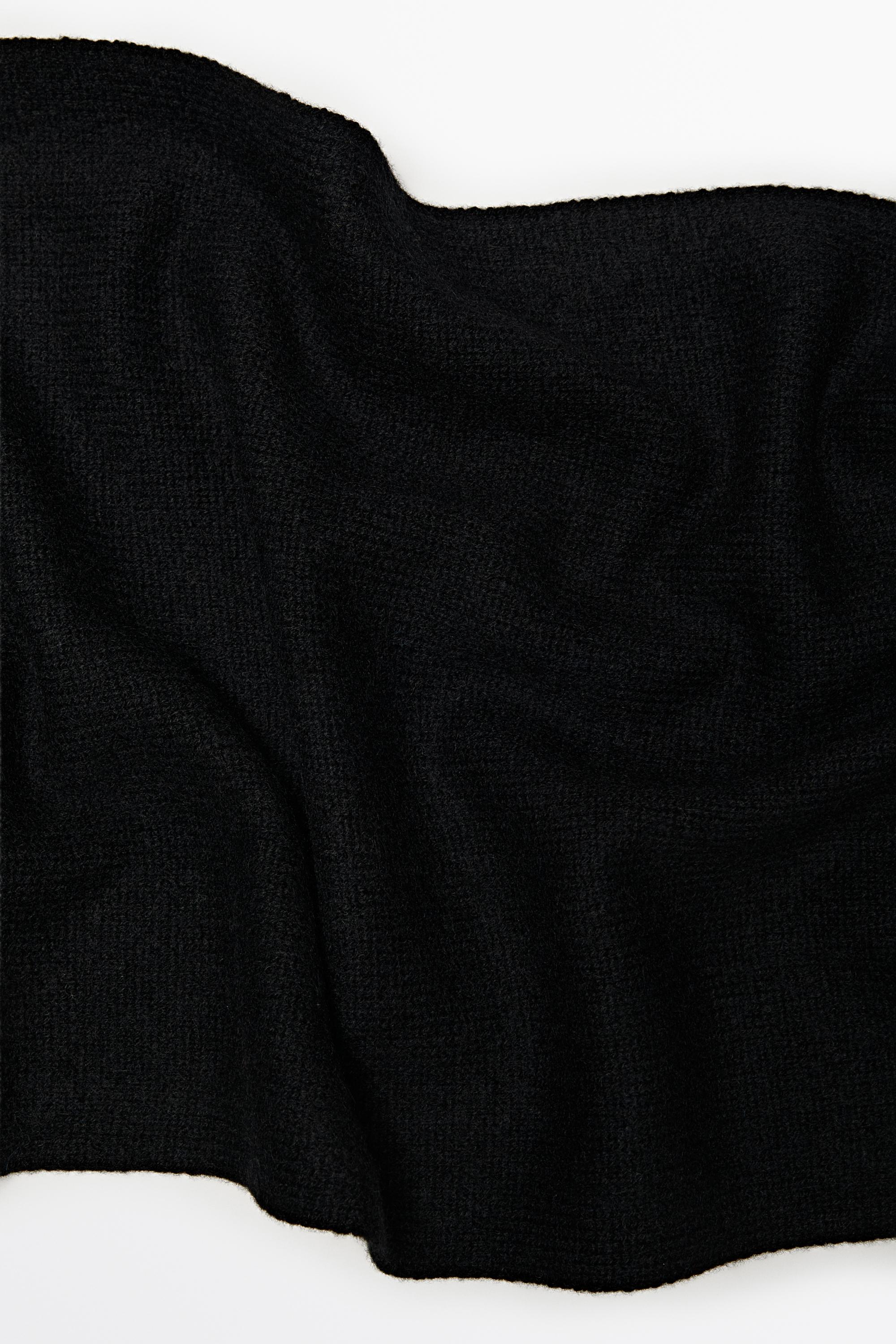 100% cashmere scarf — BLACK