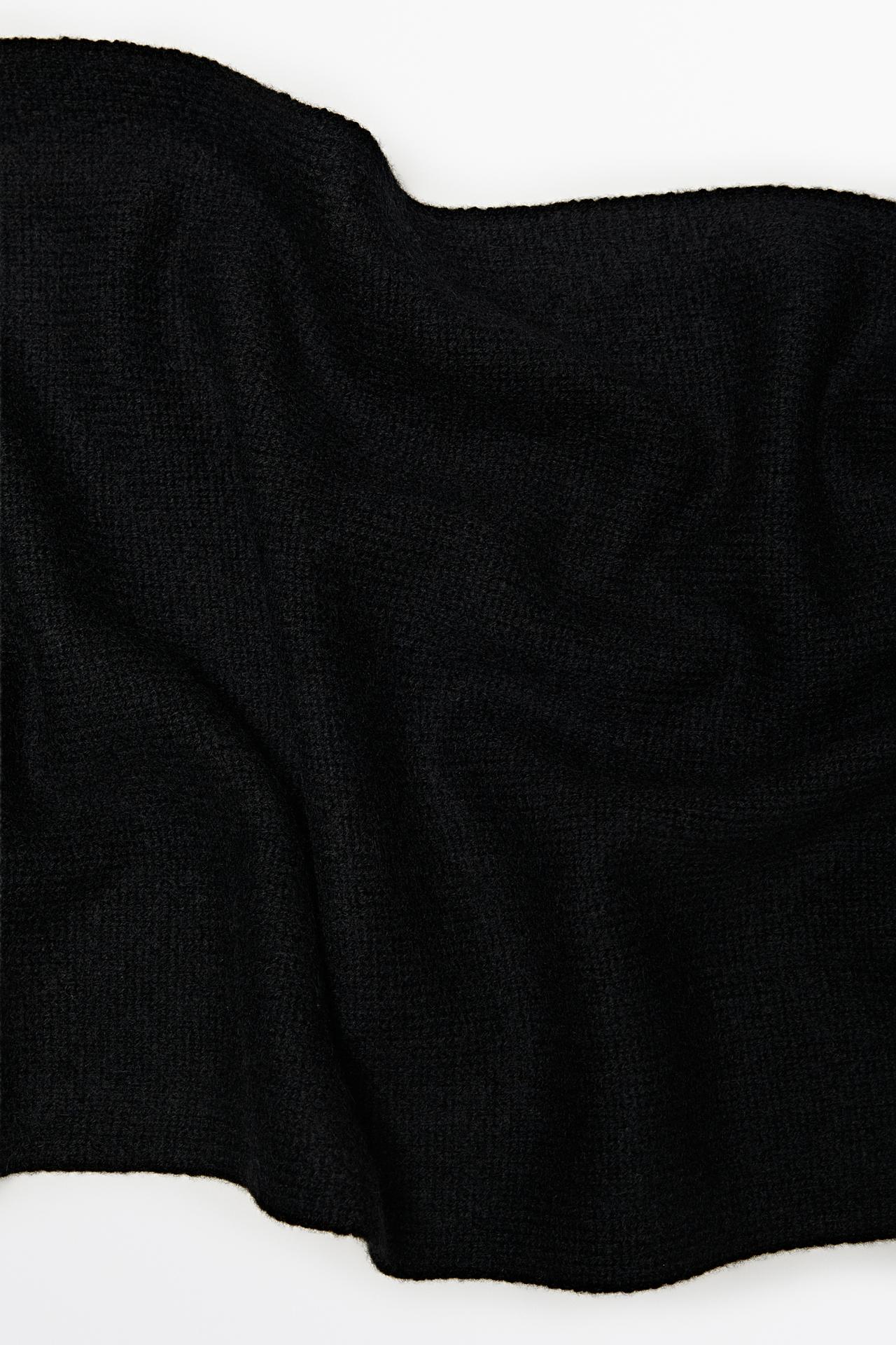 100% cashmere scarf — BLACK