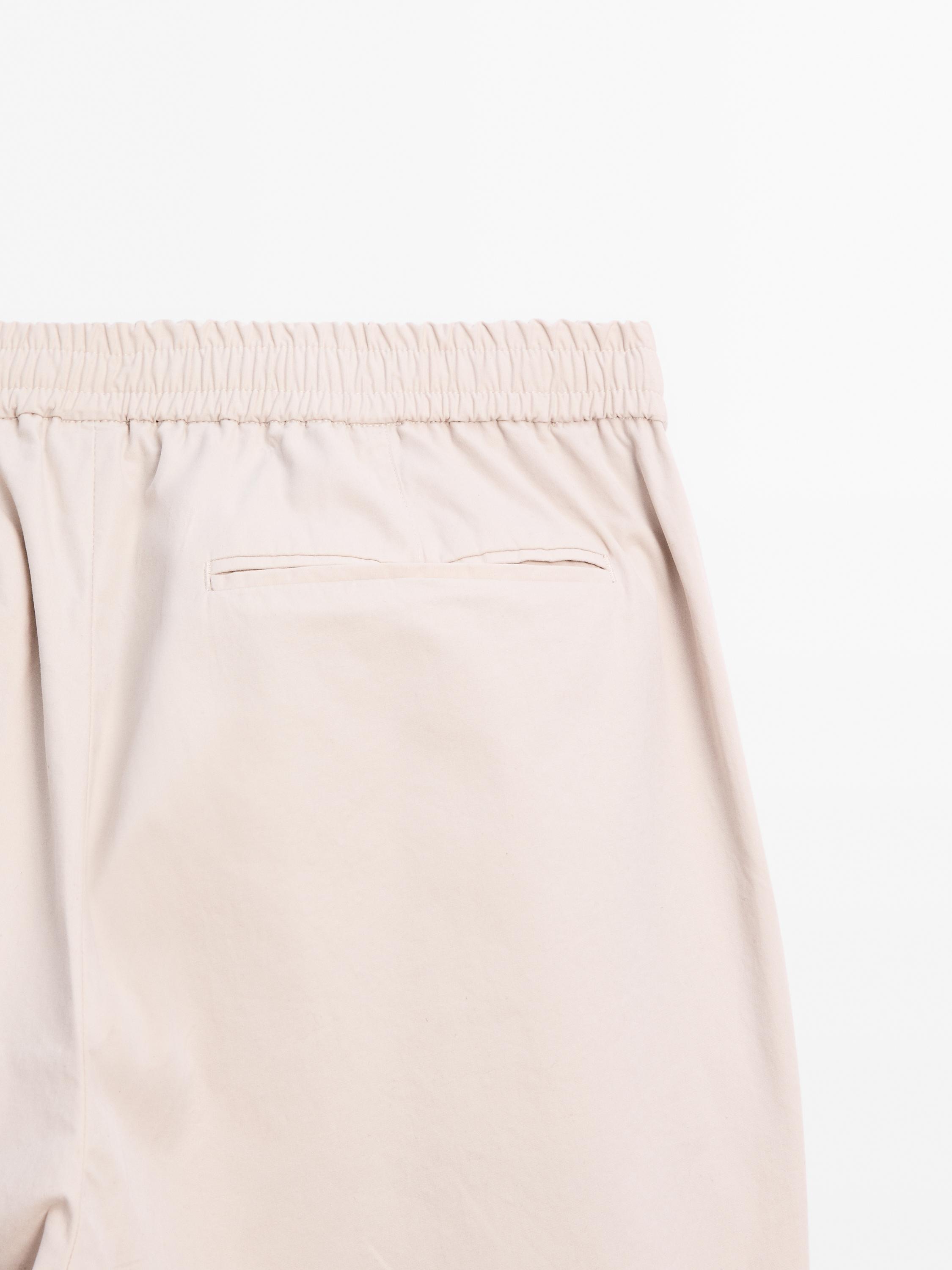 Poplin jogger fit trousers