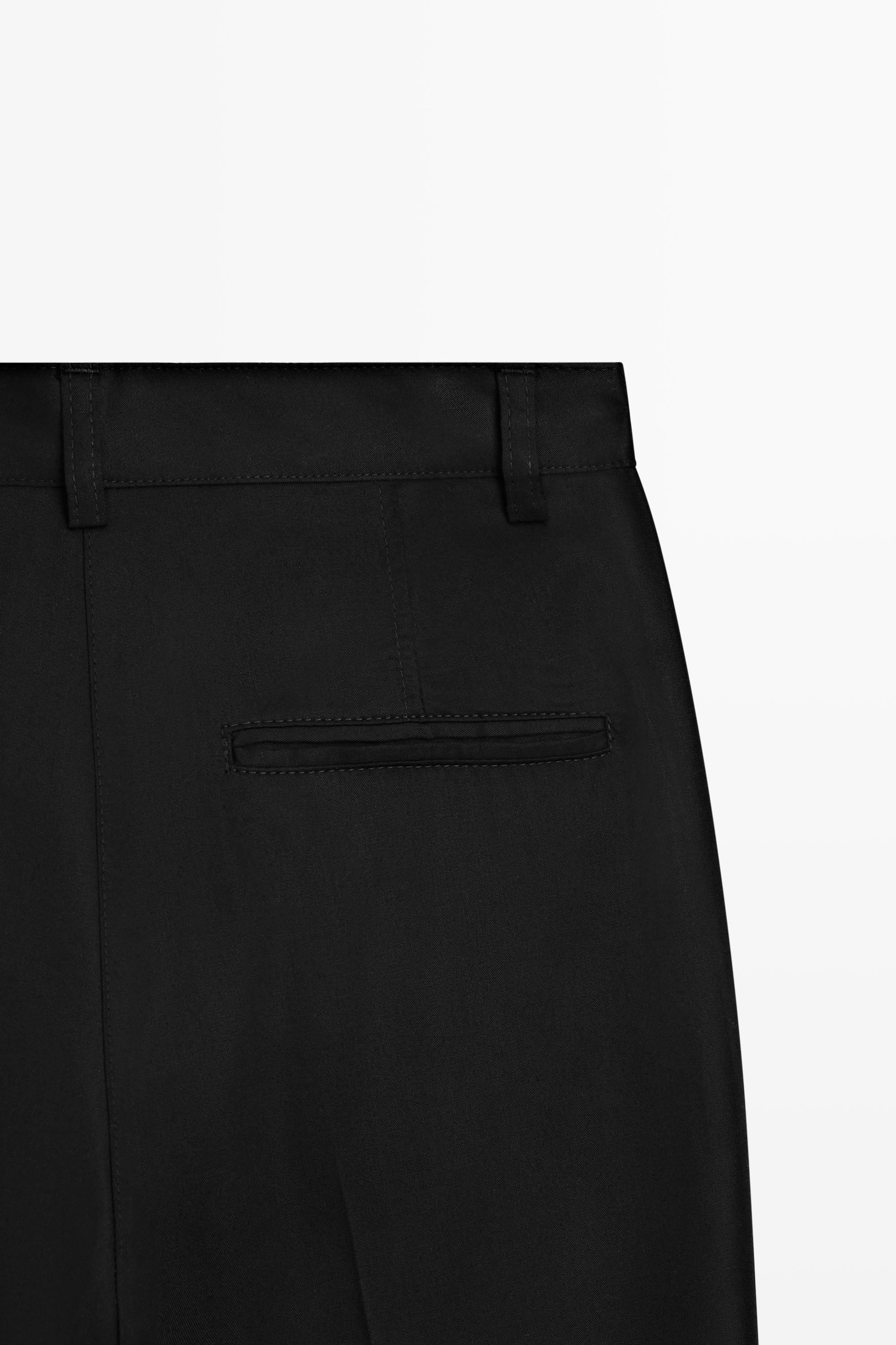 Cropped flare pants — BLACK