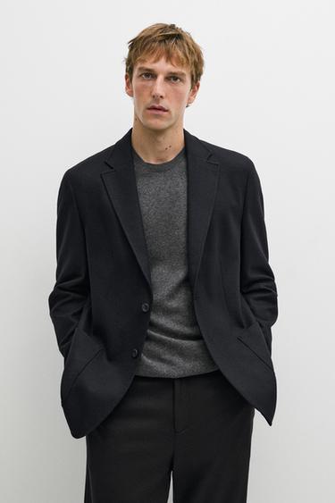 100% wool suit blazer — NAVY BLUE 3