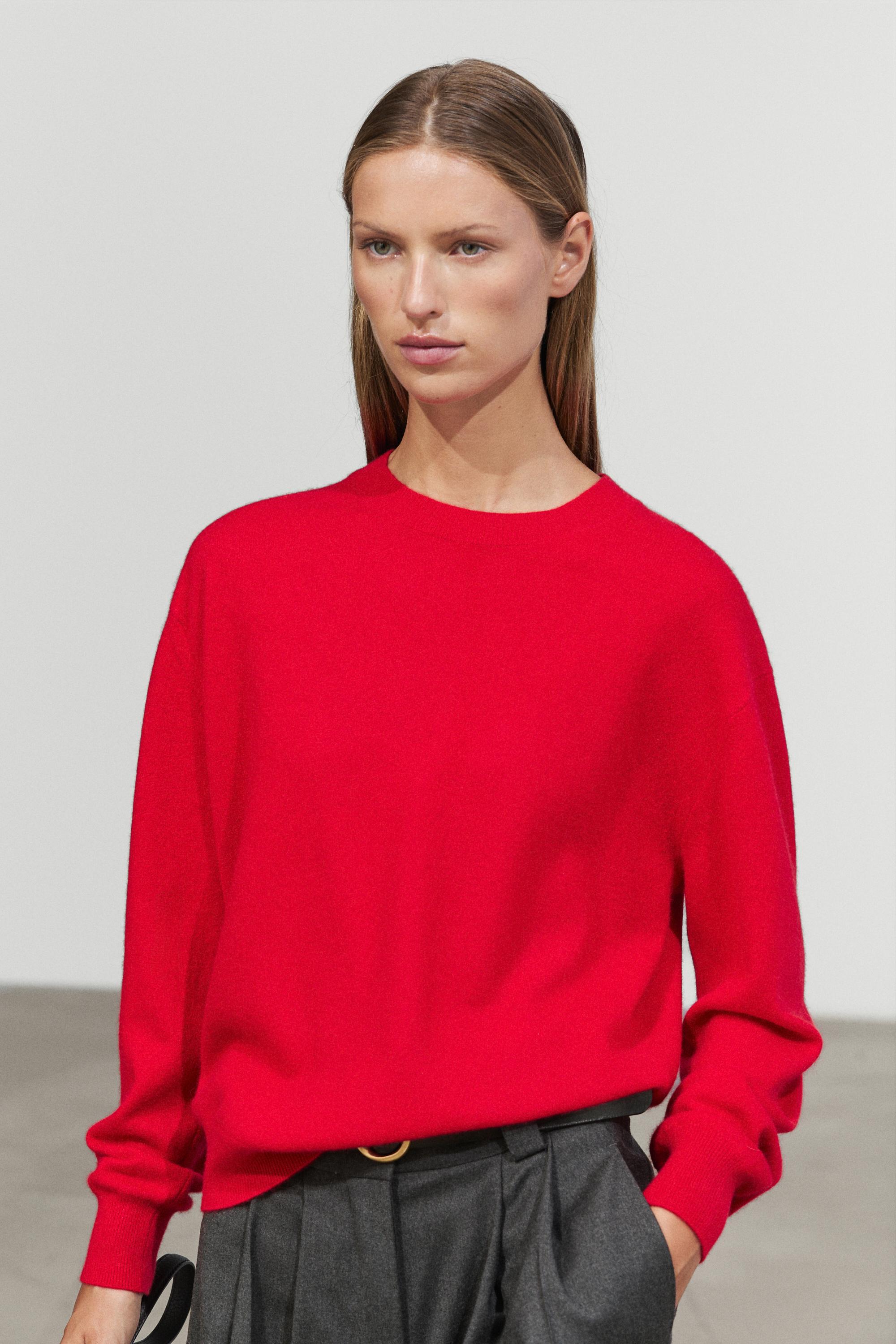 100% cashmere long sleeve sweater
