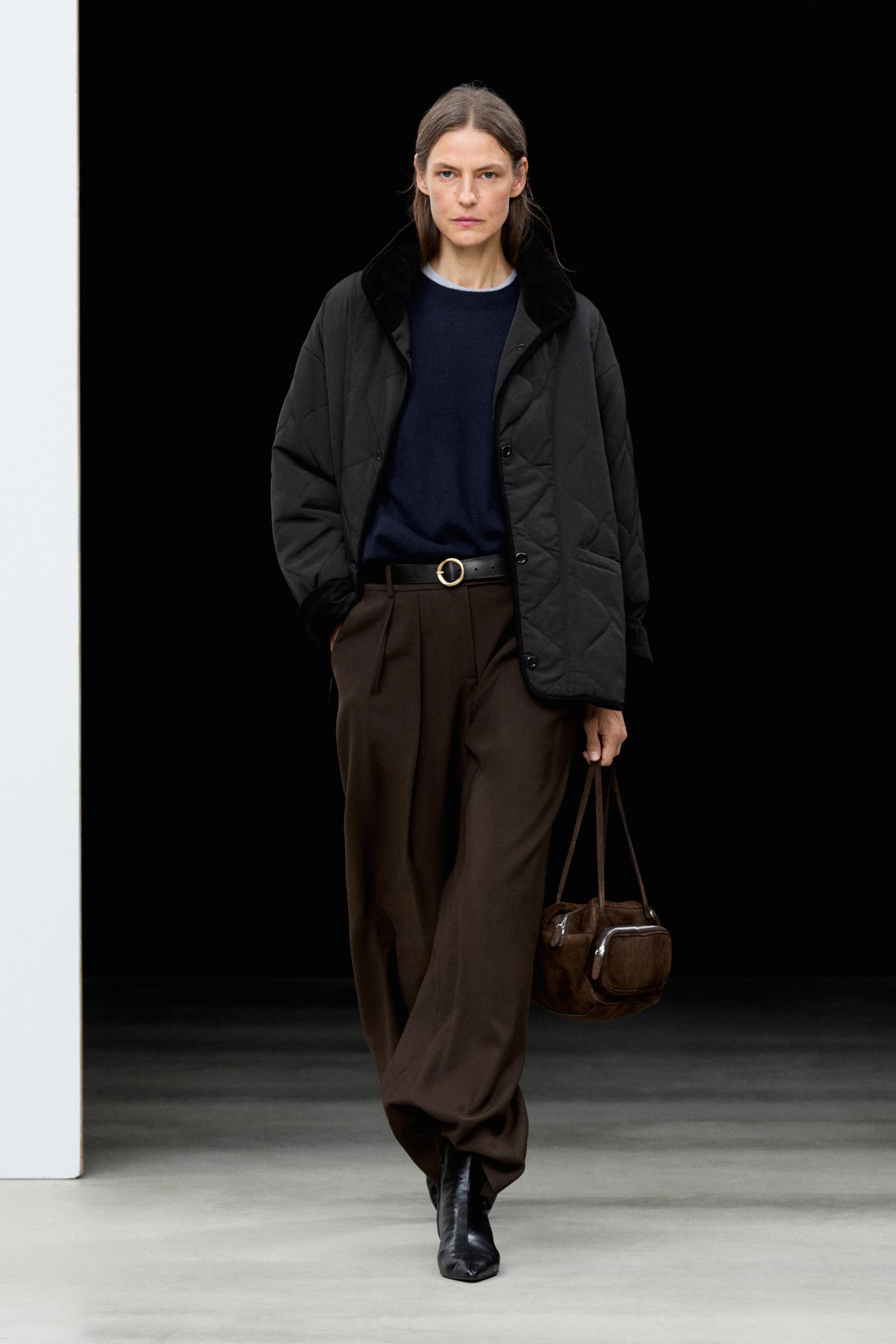 Veste à surpiqûres ondulées