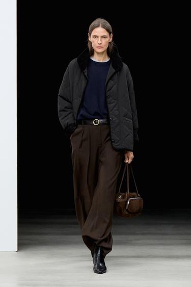 Jacket with wavy stitching detail — BLACK 1