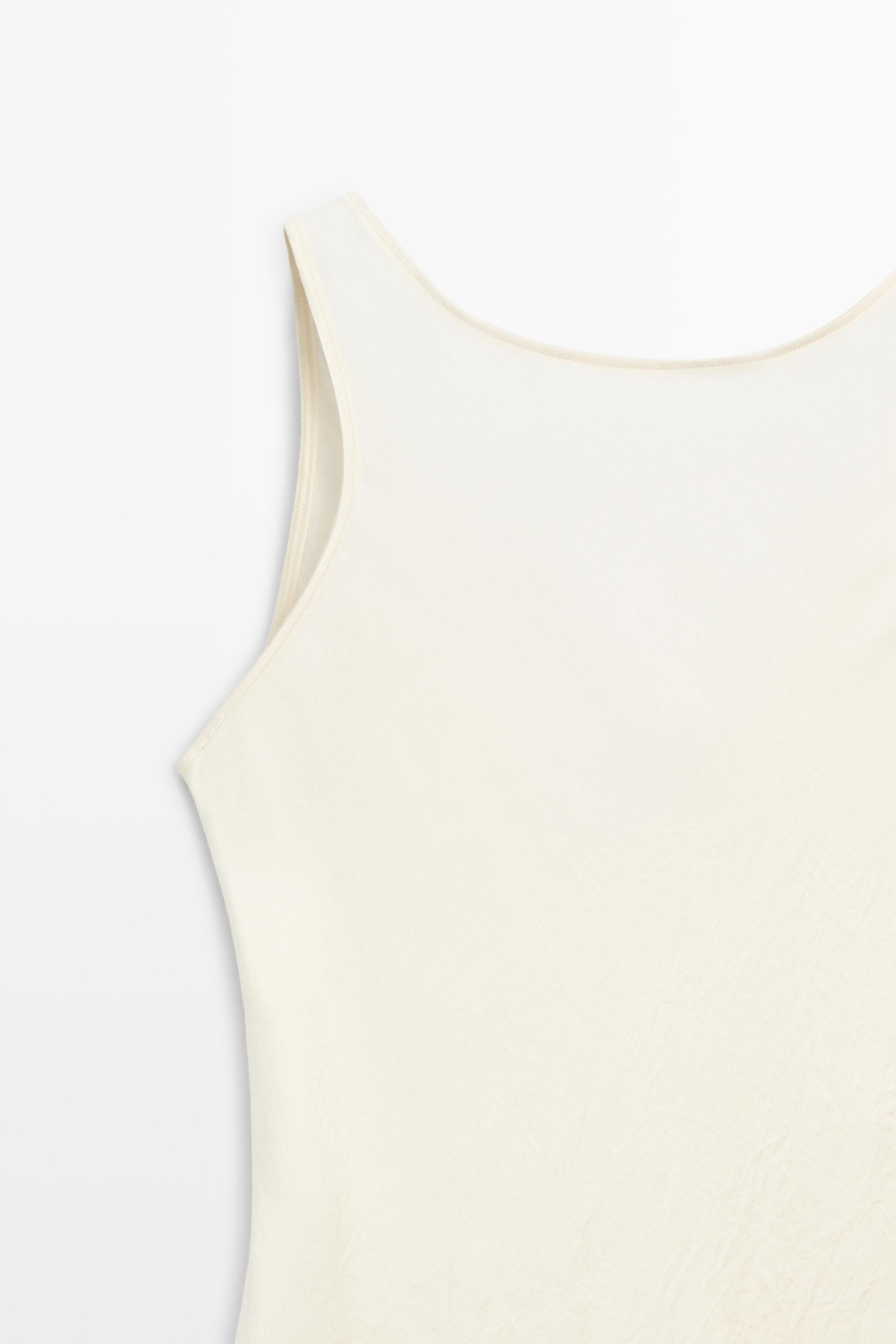 Satin midi dress — SAND BROWN
