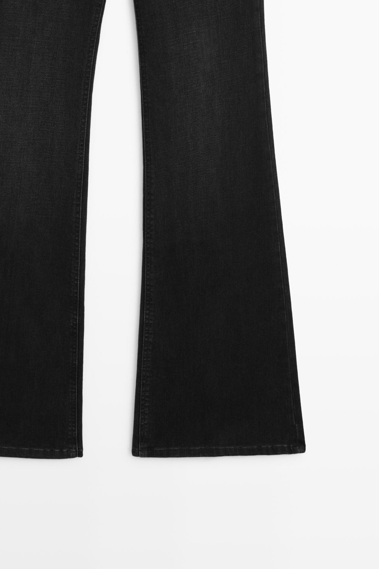 High-waist skinny flare jeans — BLACK