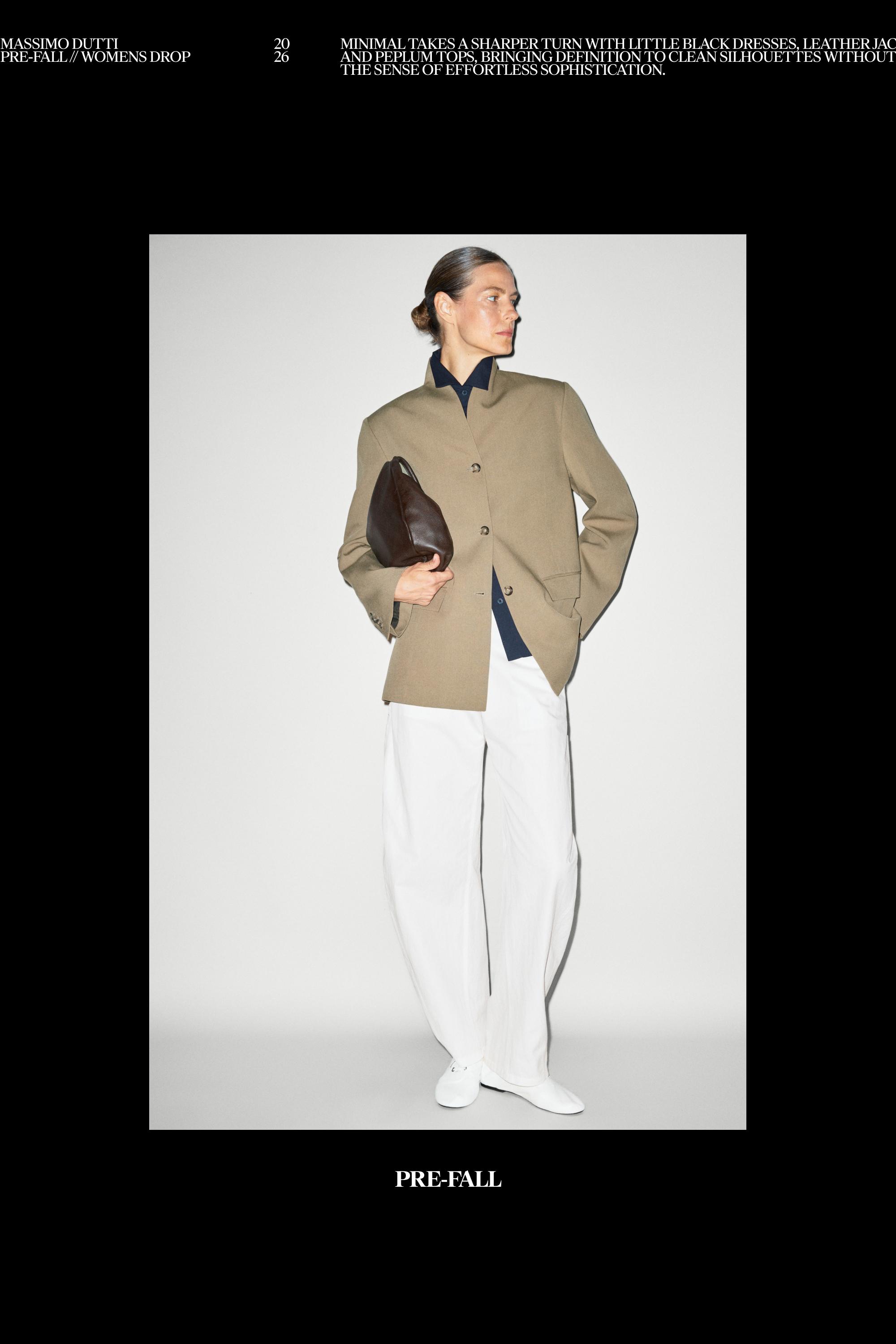 Stand collar blazer — MOLE BROWN