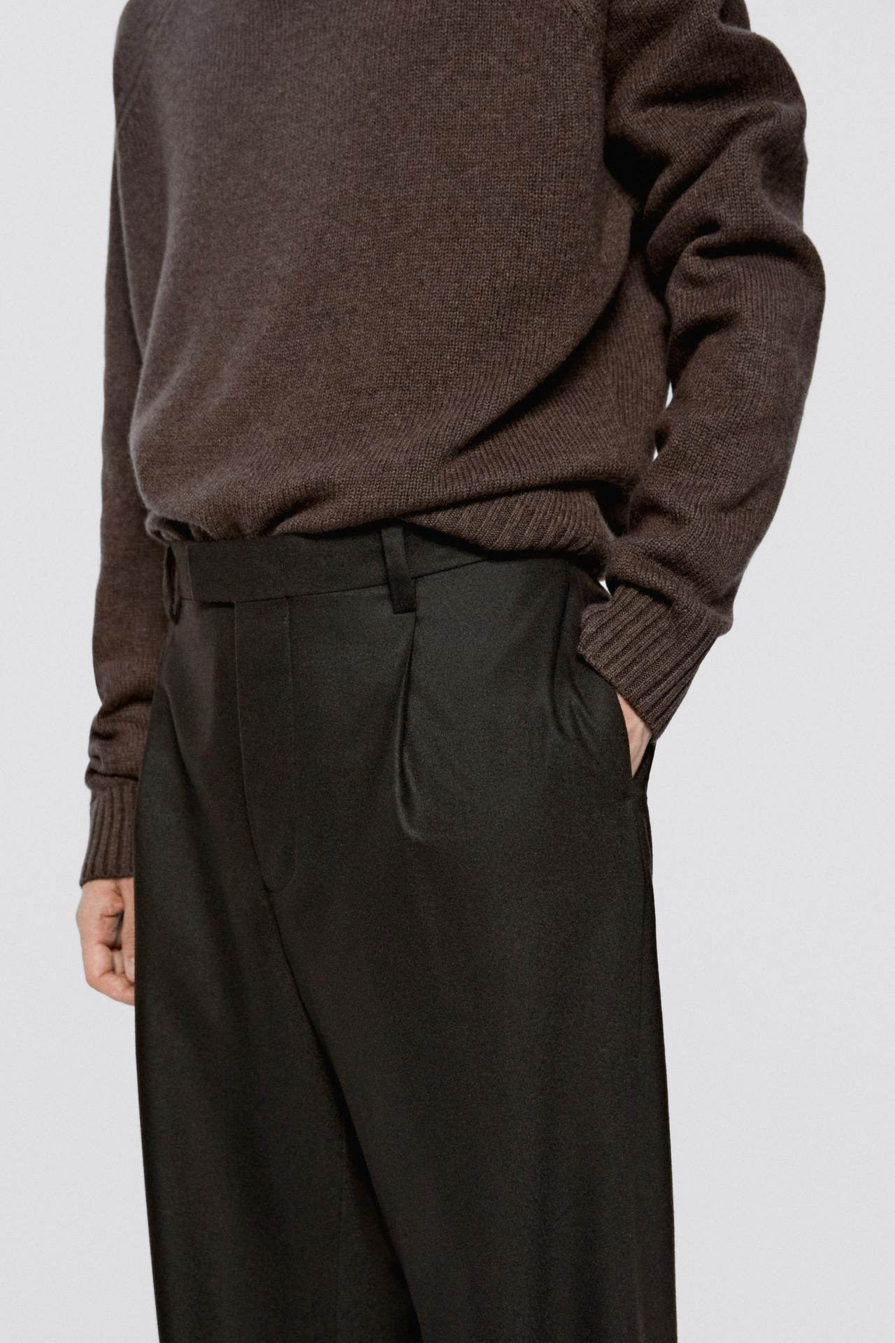 Wool blend darted suit pants - LIMITED EDITION — BROWN